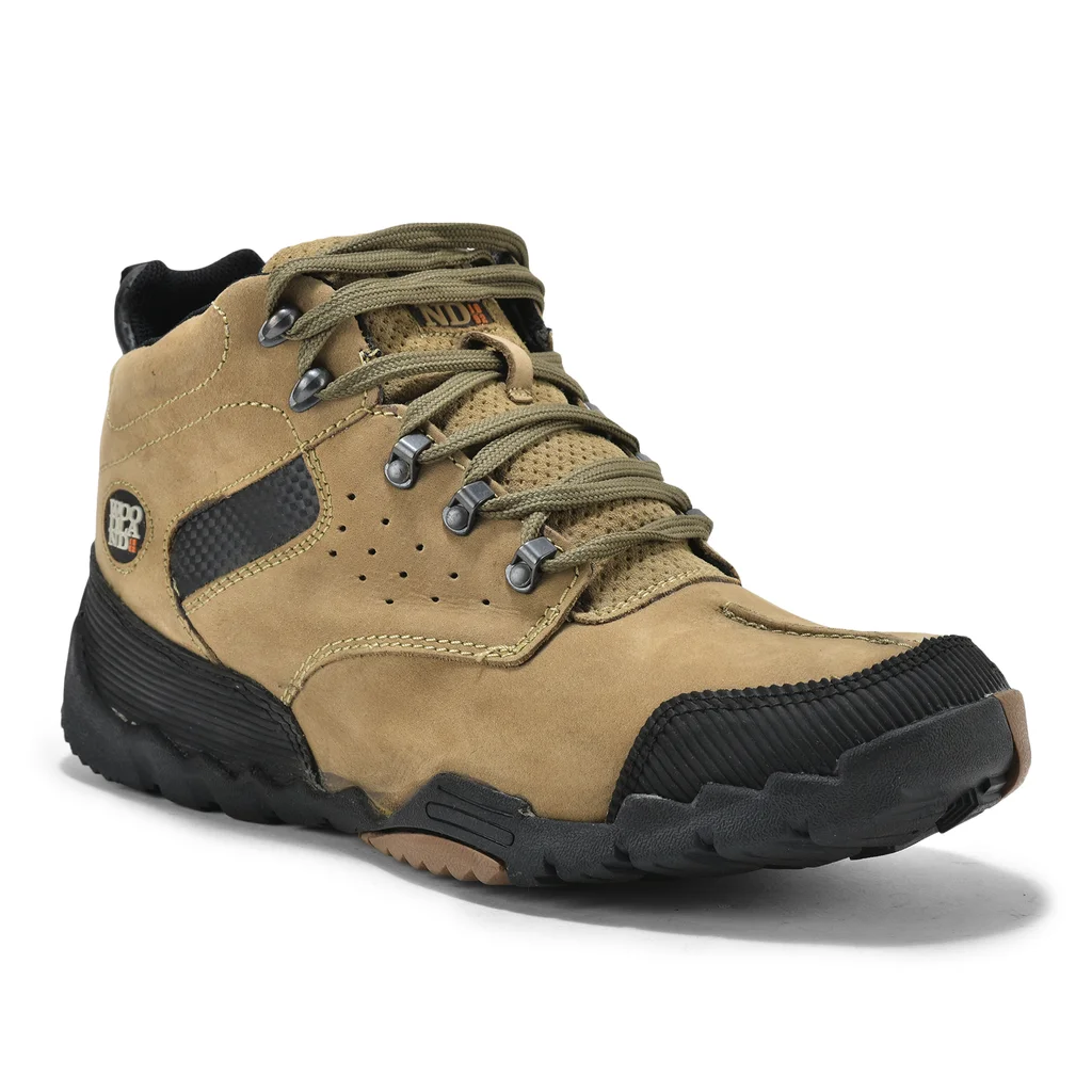 Casual khaki lace-up shoes for men - Thumbnail 8