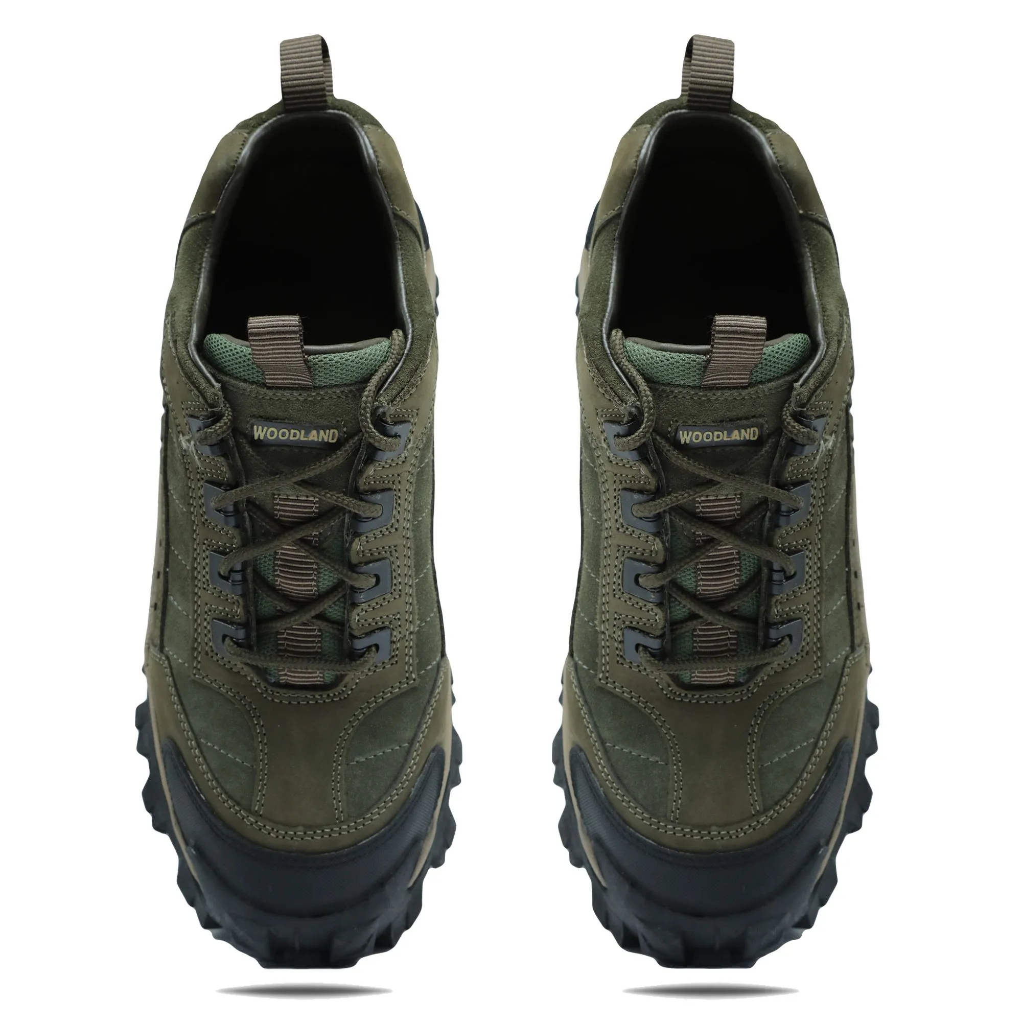Olive green casual shoes for men - Thumbnail 3