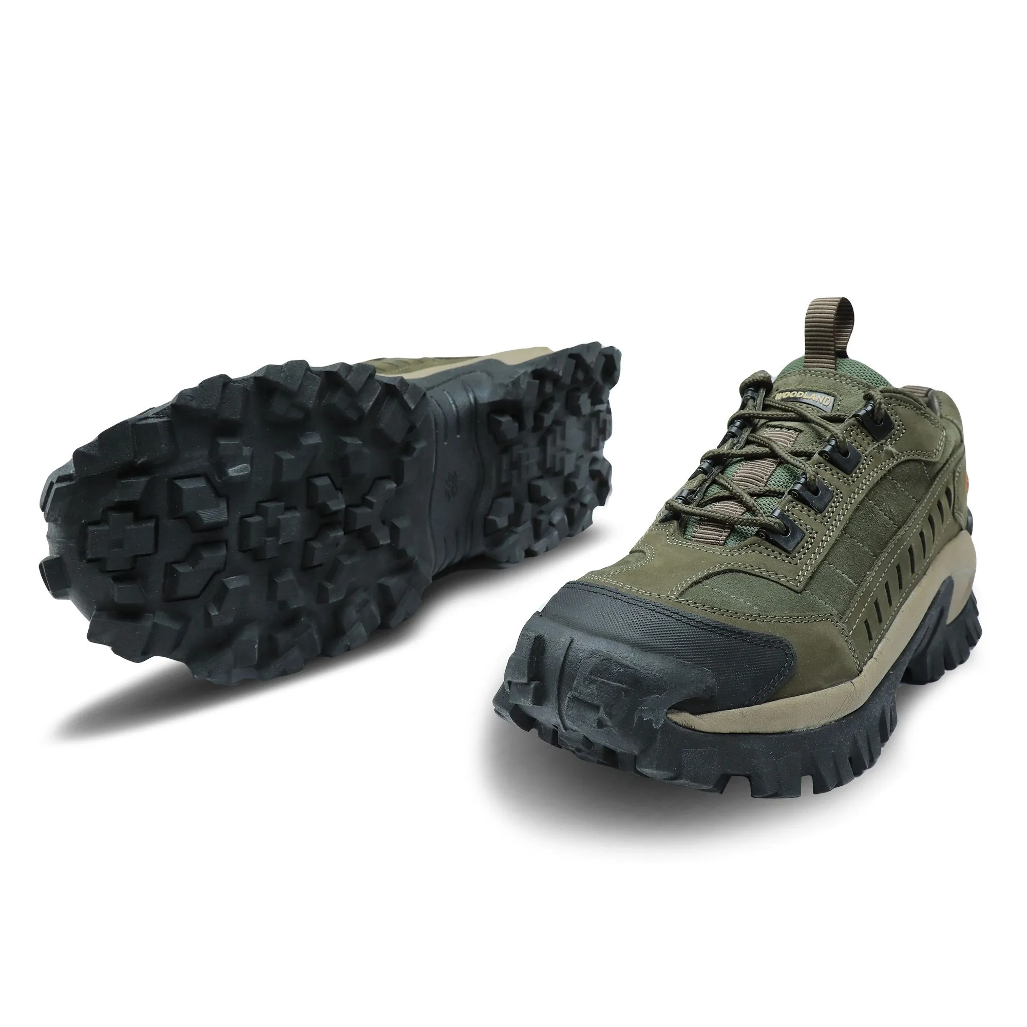 Olive green casual shoes for men - Thumbnail 4