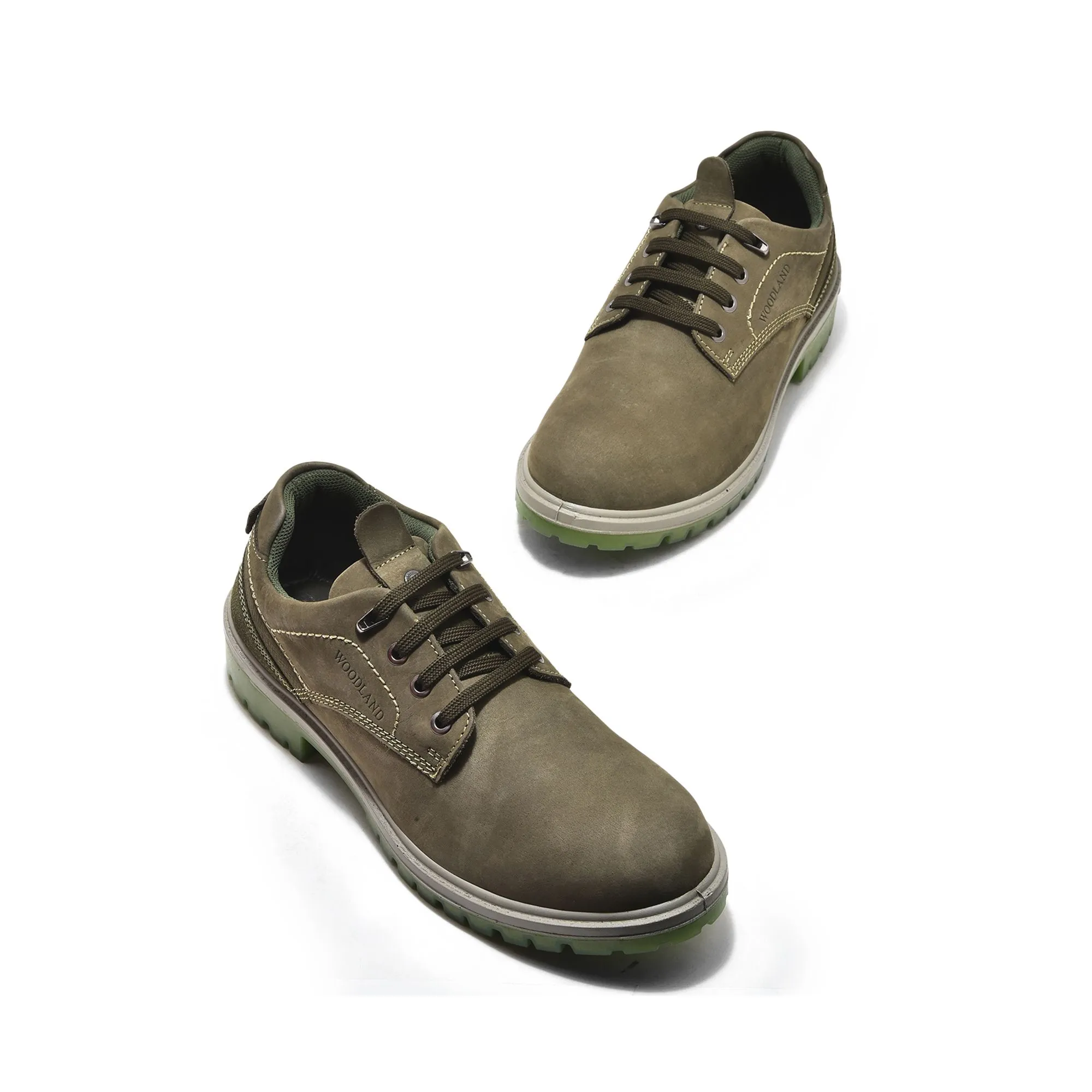 Olive Green Casual Shoes For Men - Thumbnail 2