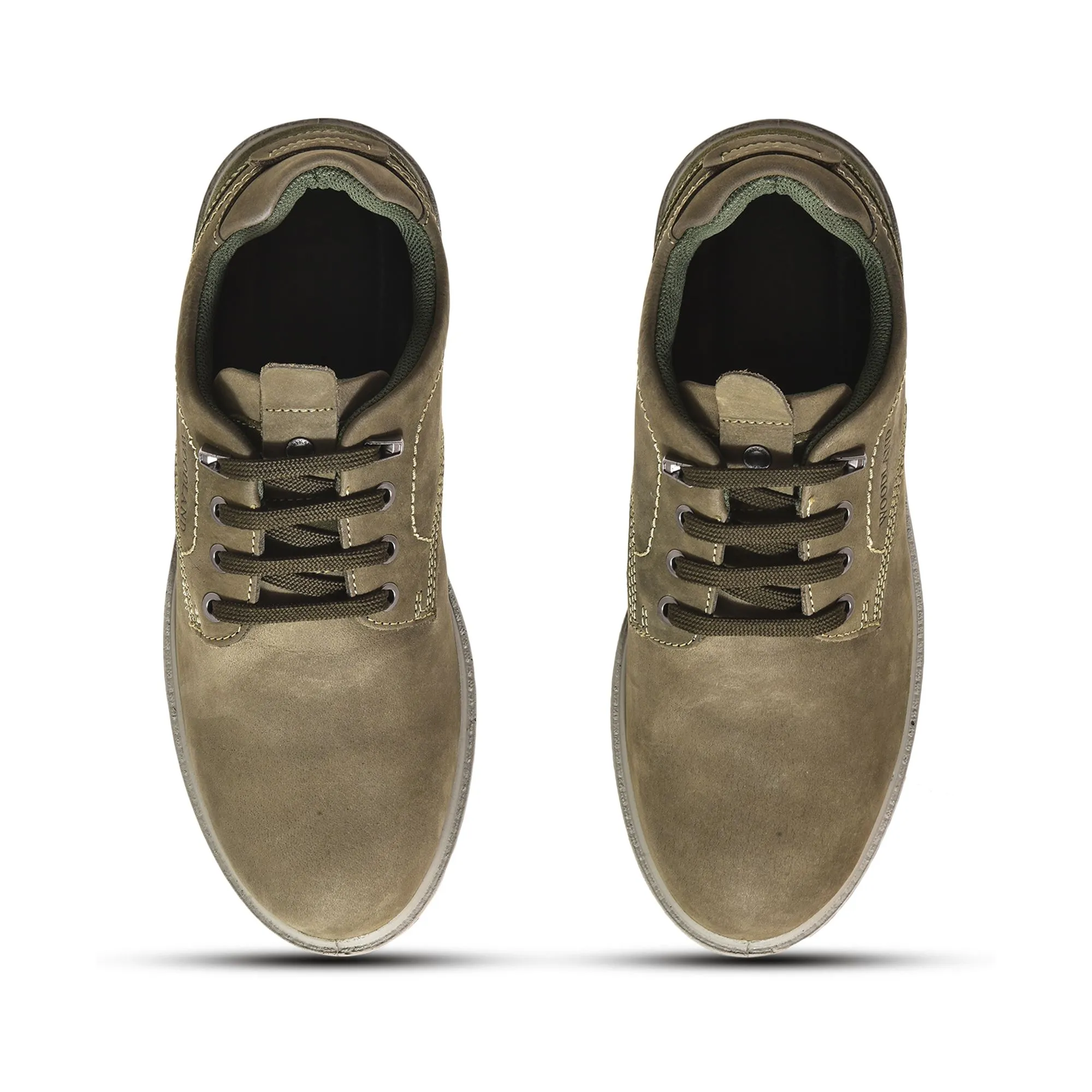 Olive Green Casual Shoes For Men - Thumbnail 3