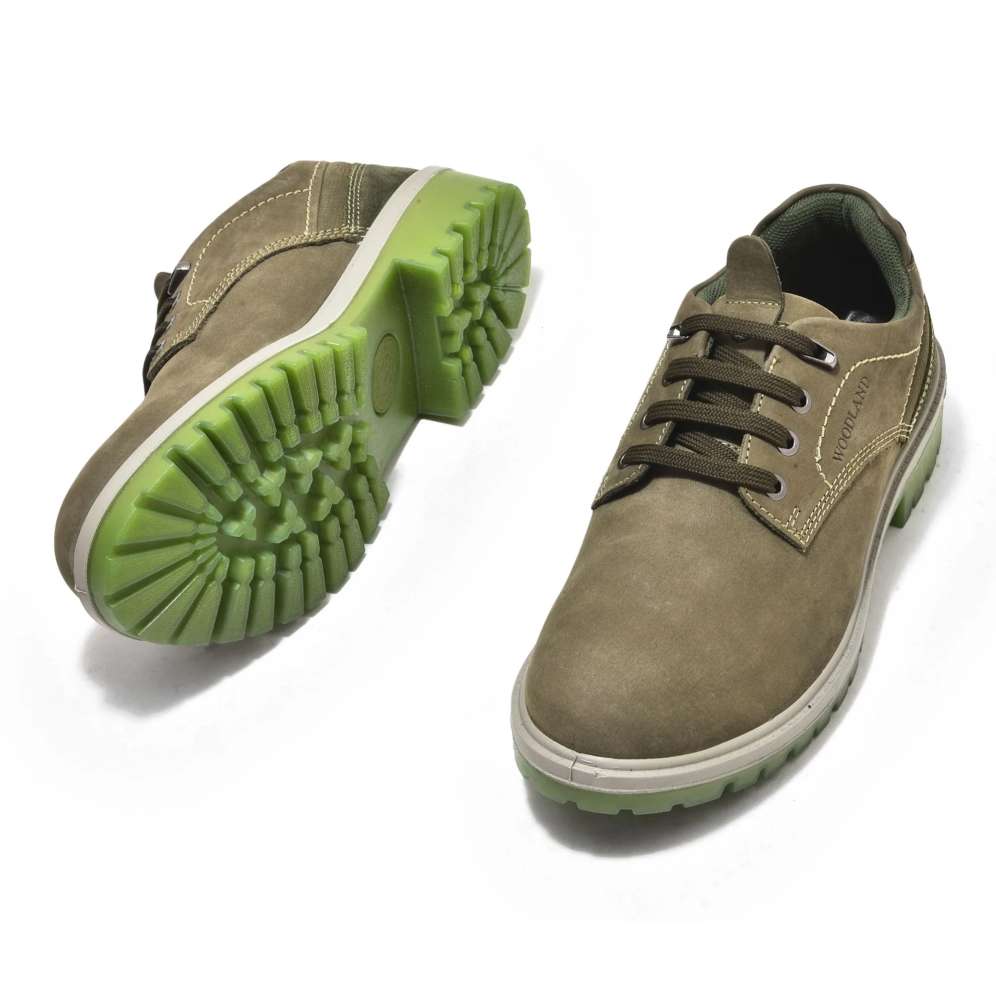 Olive Green Casual Shoes For Men - Thumbnail 4