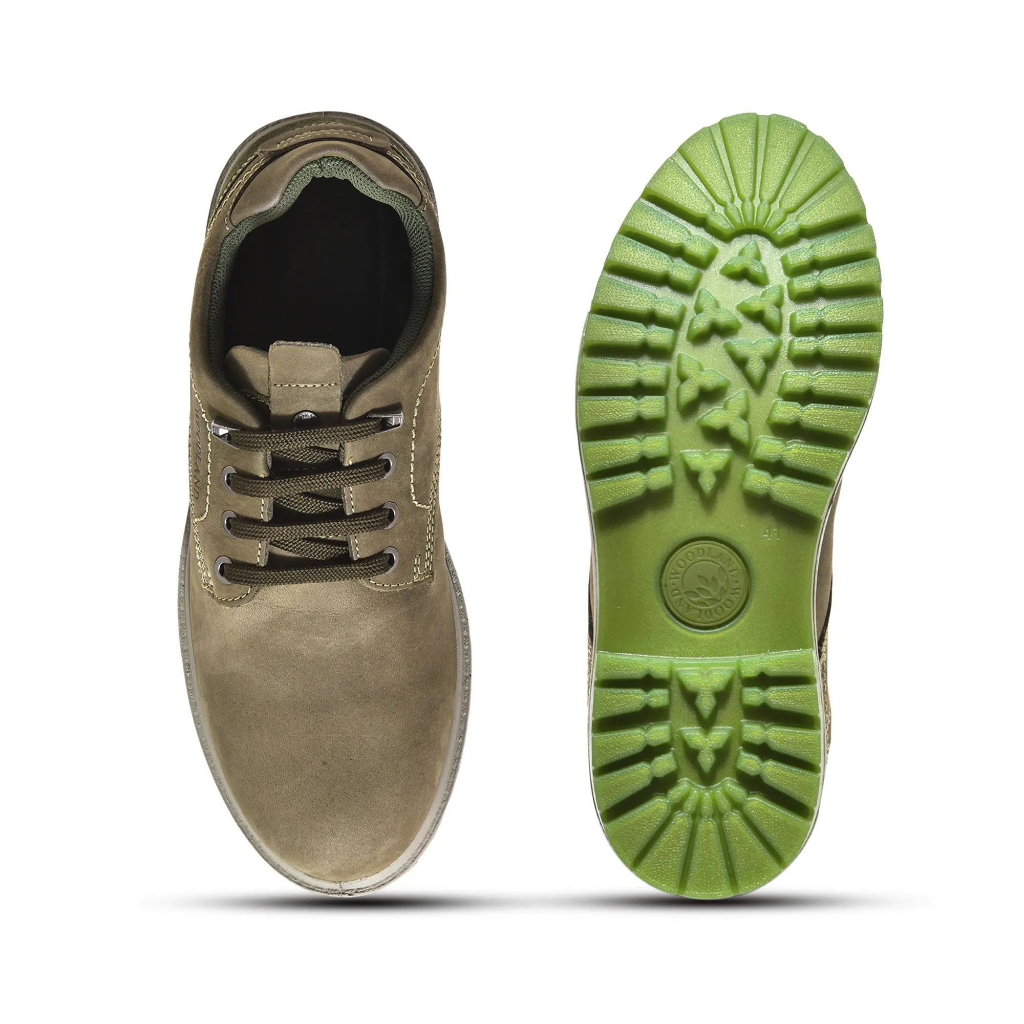 Olive Green Casual Shoes For Men - Thumbnail 7