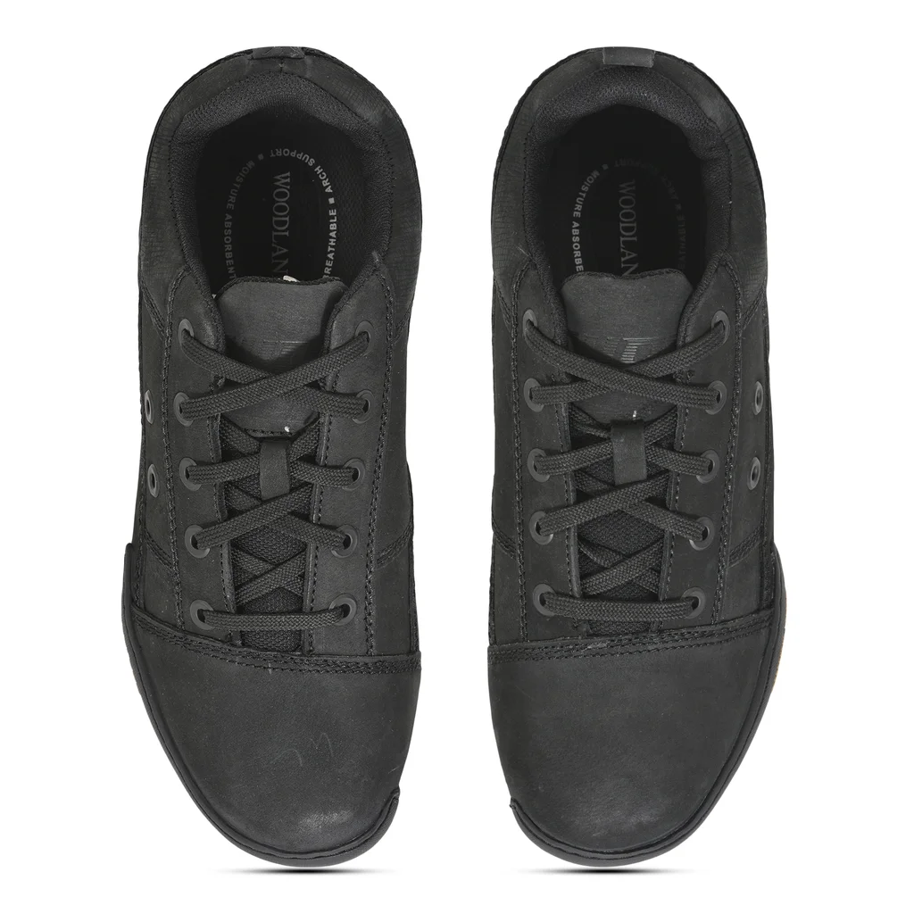 Black Mens Casual Laces Shoes - Thumbnail 3