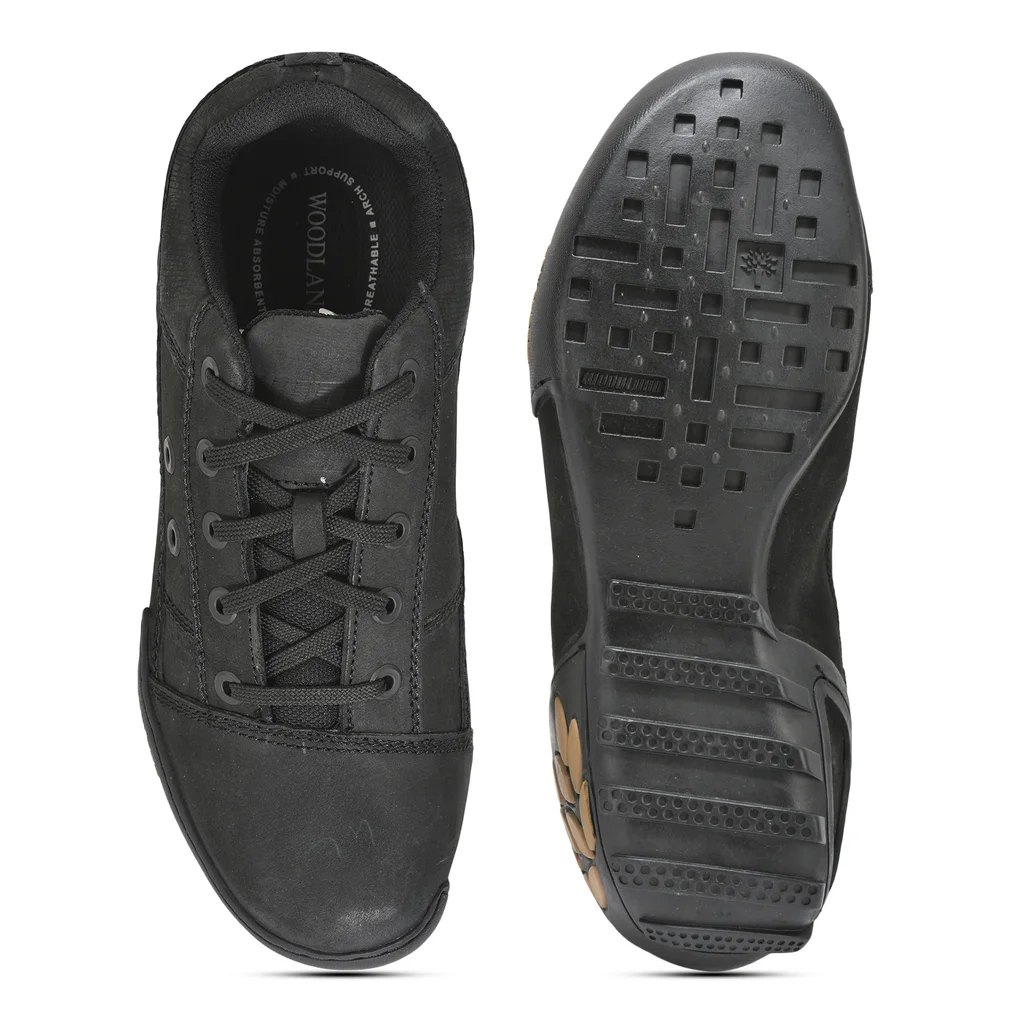 Black Mens Casual Laces Shoes - Thumbnail 7