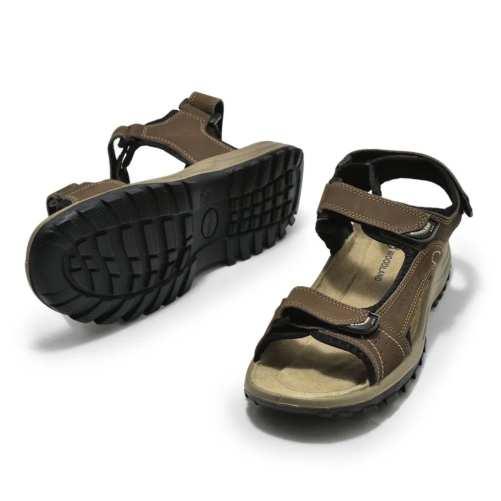 Brown Sandal for Men - Thumbnail 4