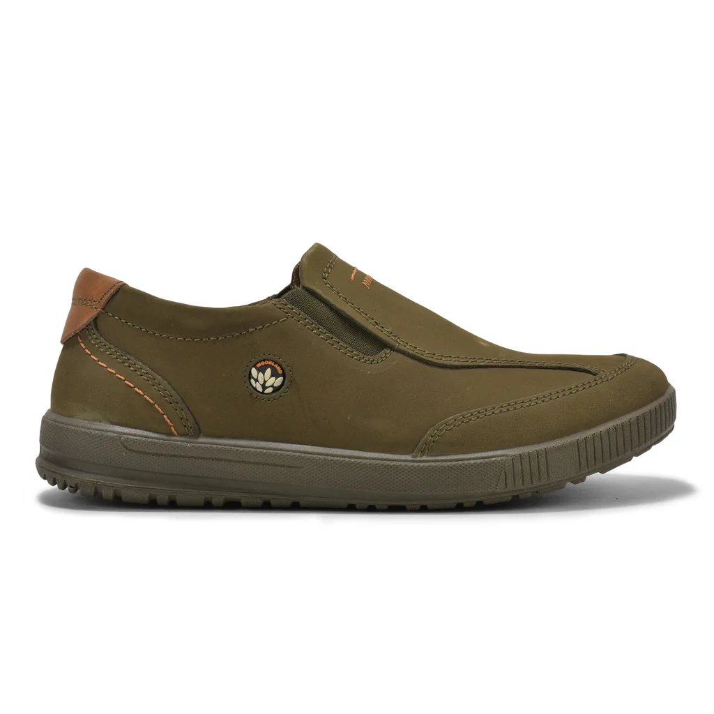 Olive Green Casual slip-on shoes for men - Thumbnail 1