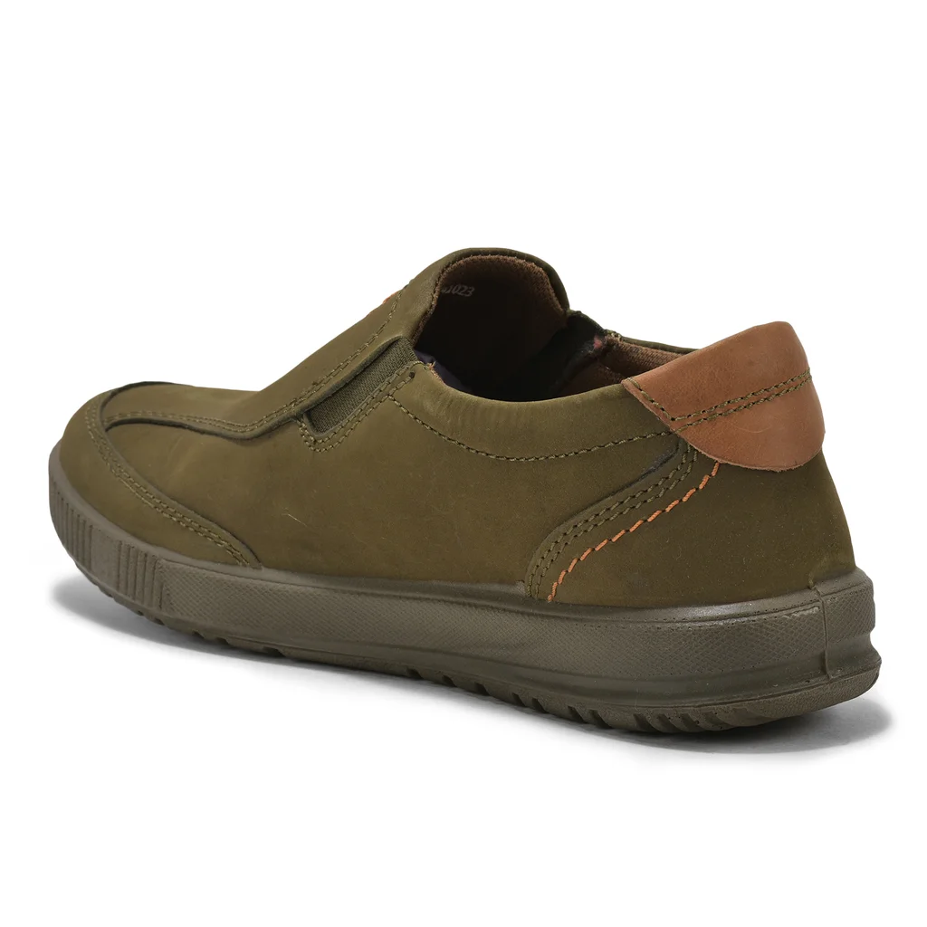Olive Green Casual slip-on shoes for men - Thumbnail 5