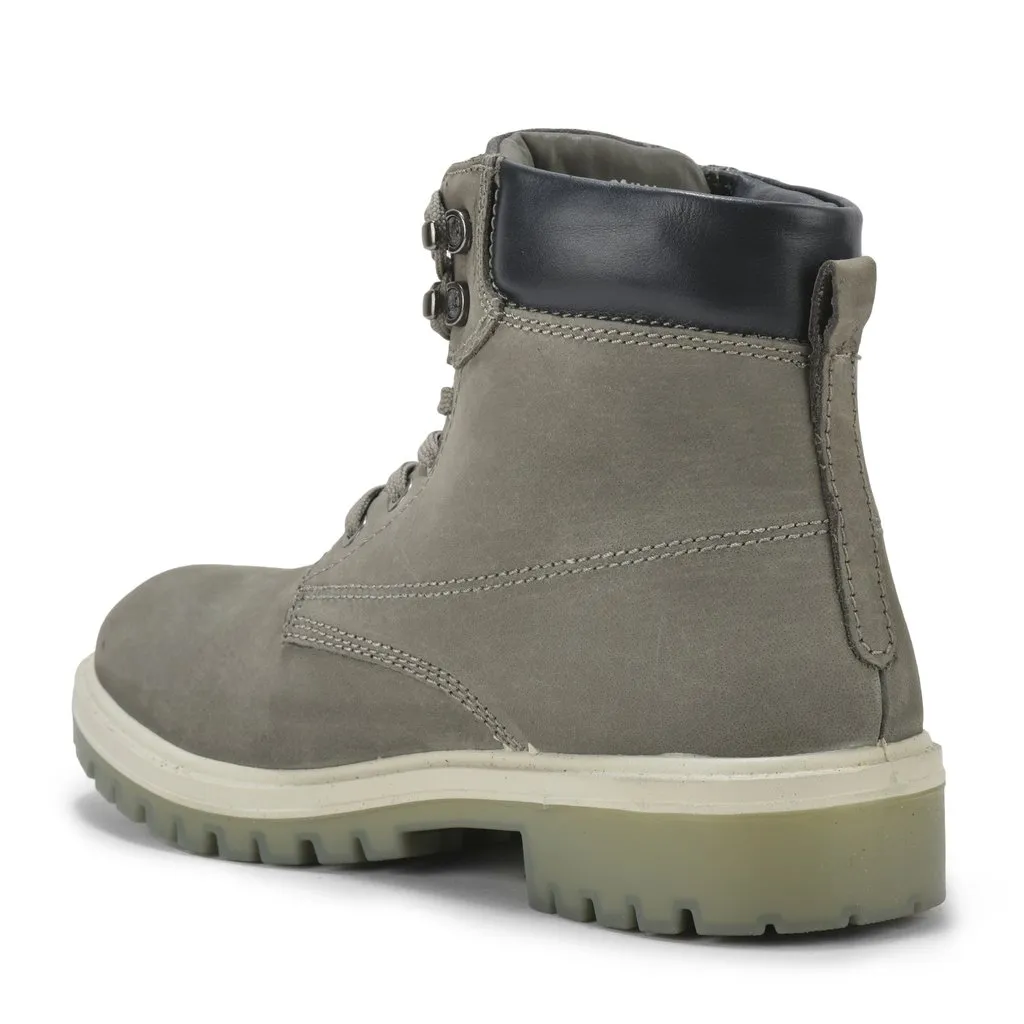 DGrey Nubuck Buff High-Top Boots for Men - Thumbnail 5
