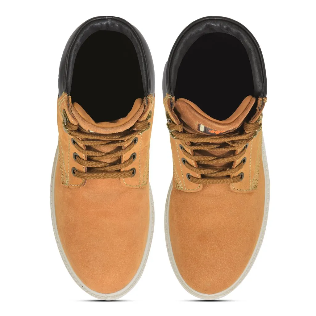 Snaype Nubuck Buff High-Top Boots for Men - Thumbnail 3