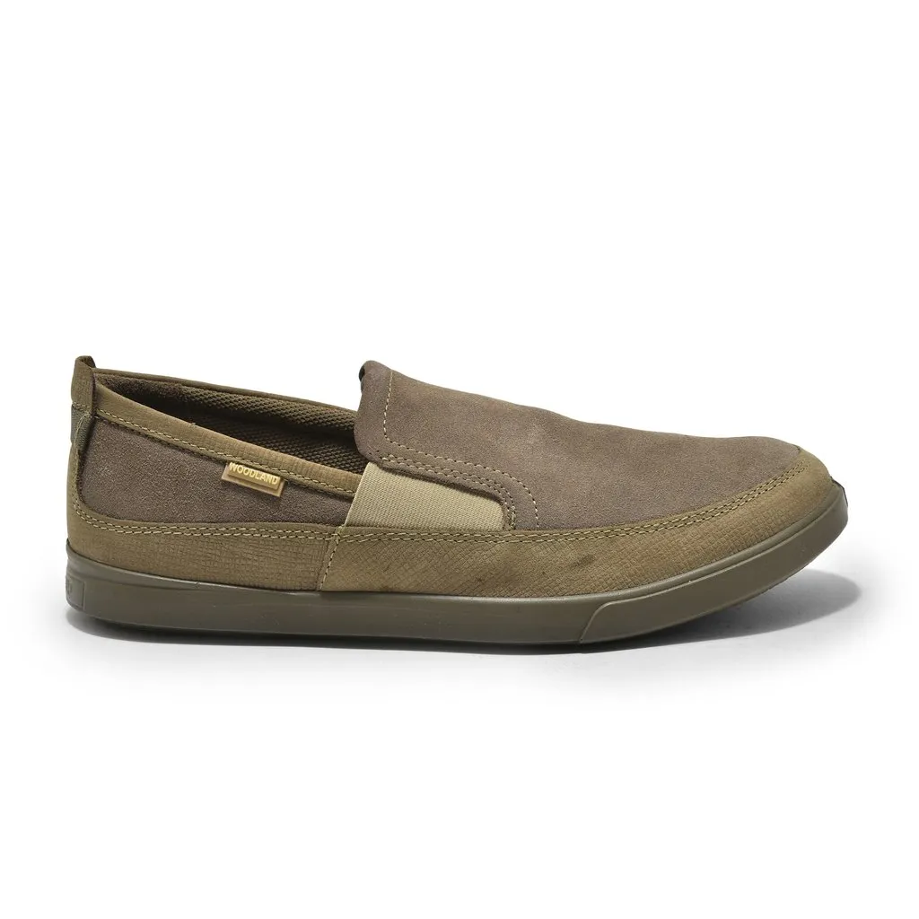 Khaki Slip-on shoes for Men - Thumbnail 1