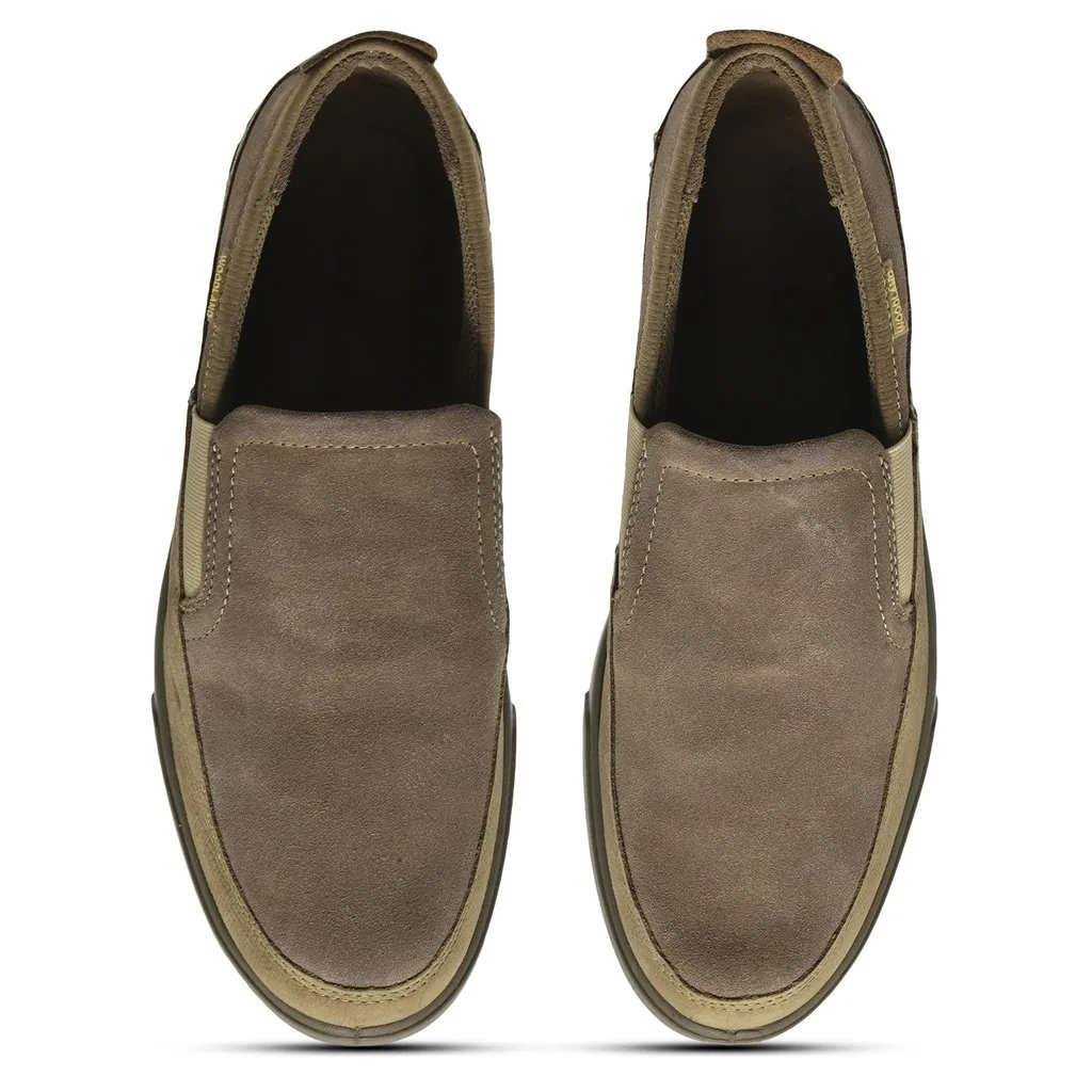 Khaki Slip-on shoes for Men - Thumbnail 3