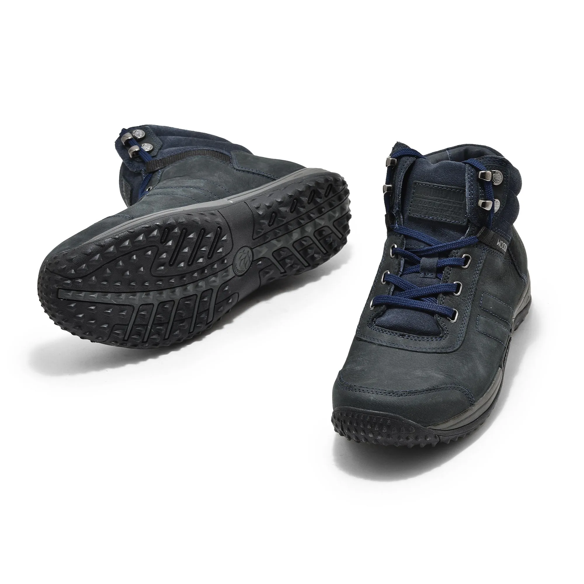 Dark navy high ankle shoes for men - Thumbnail 4