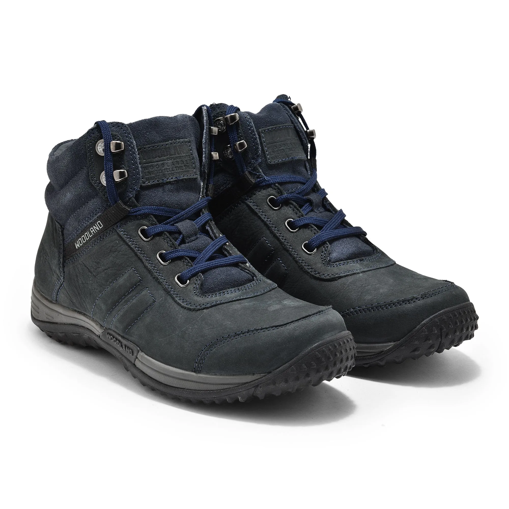 Dark navy high ankle shoes for men - Thumbnail 6