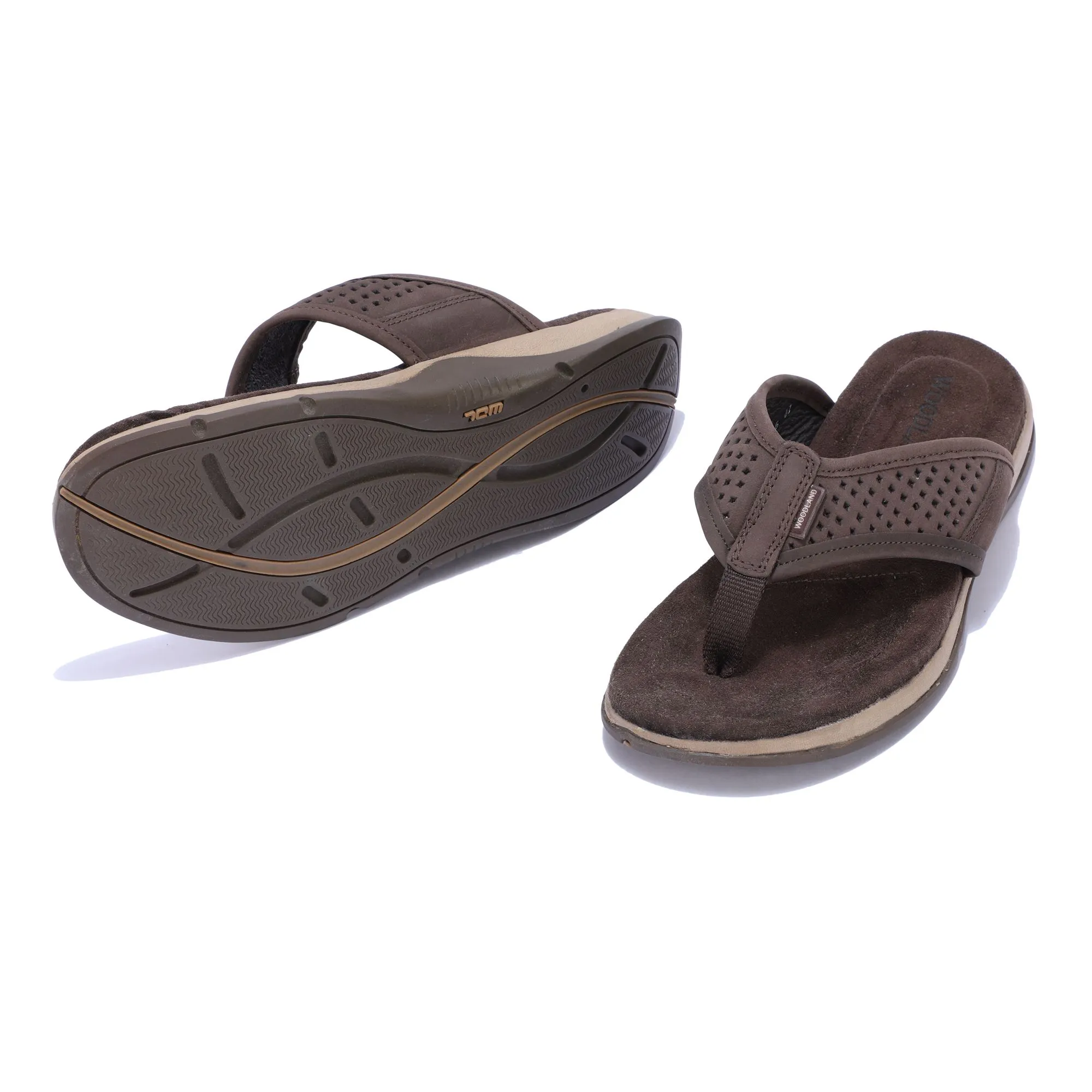 BROWN slippers for men - Thumbnail 4