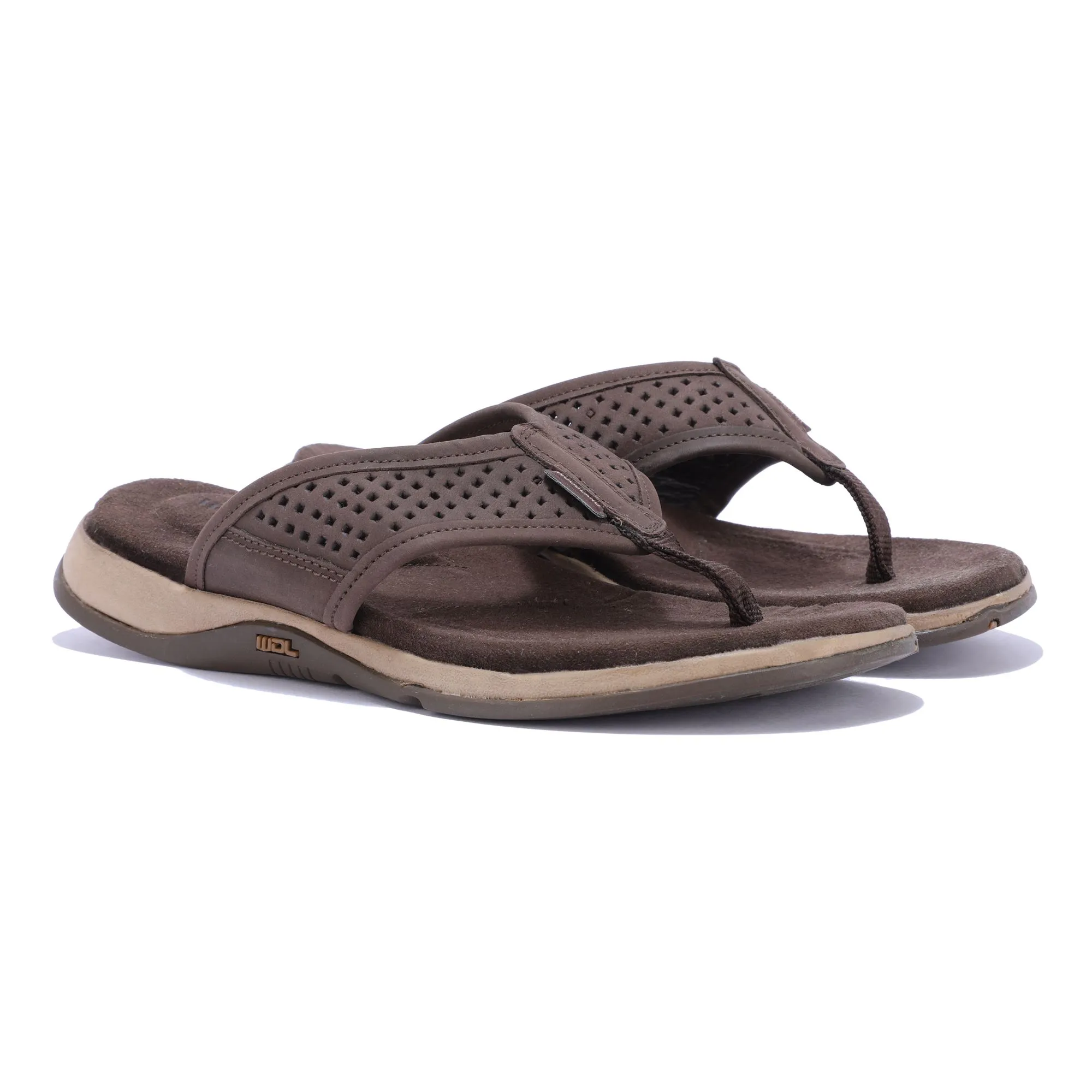 BROWN slippers for men - Thumbnail 6