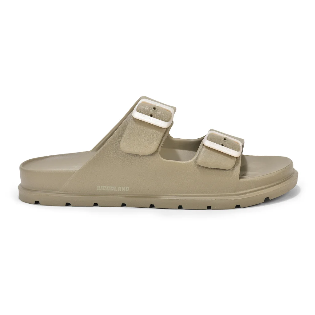 Woodland Men’s Daily Wear Khaki Flip Flops - Image 1