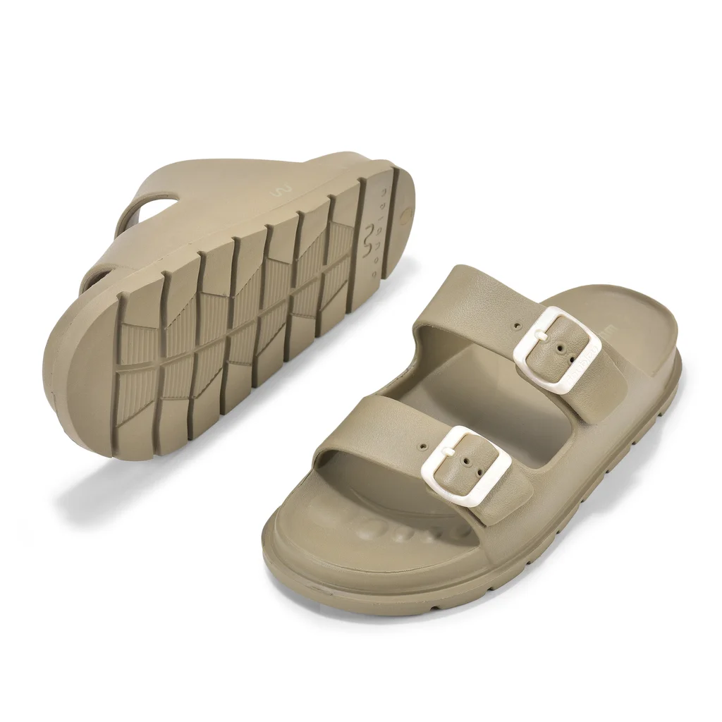  Woodland Men’s Daily Wear Khaki Flip Flops - Thumbnail 3