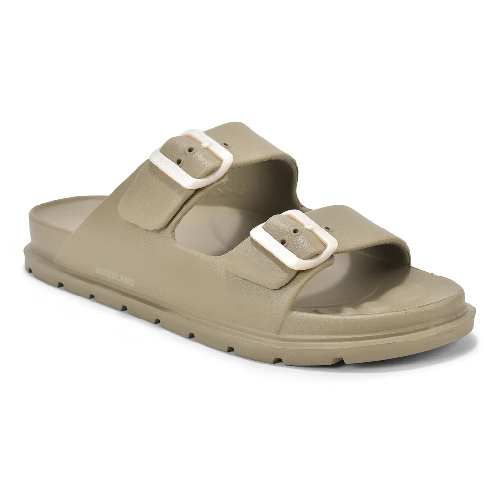  Woodland Men’s Daily Wear Khaki Flip Flops - Thumbnail 8