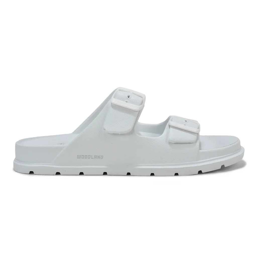 Woodland Men’s White Flip Flops - Image 1