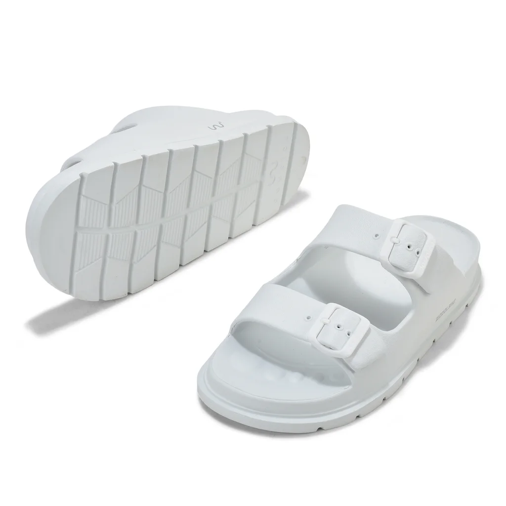 Woodland Men’s White Flip Flops - Thumbnail 3