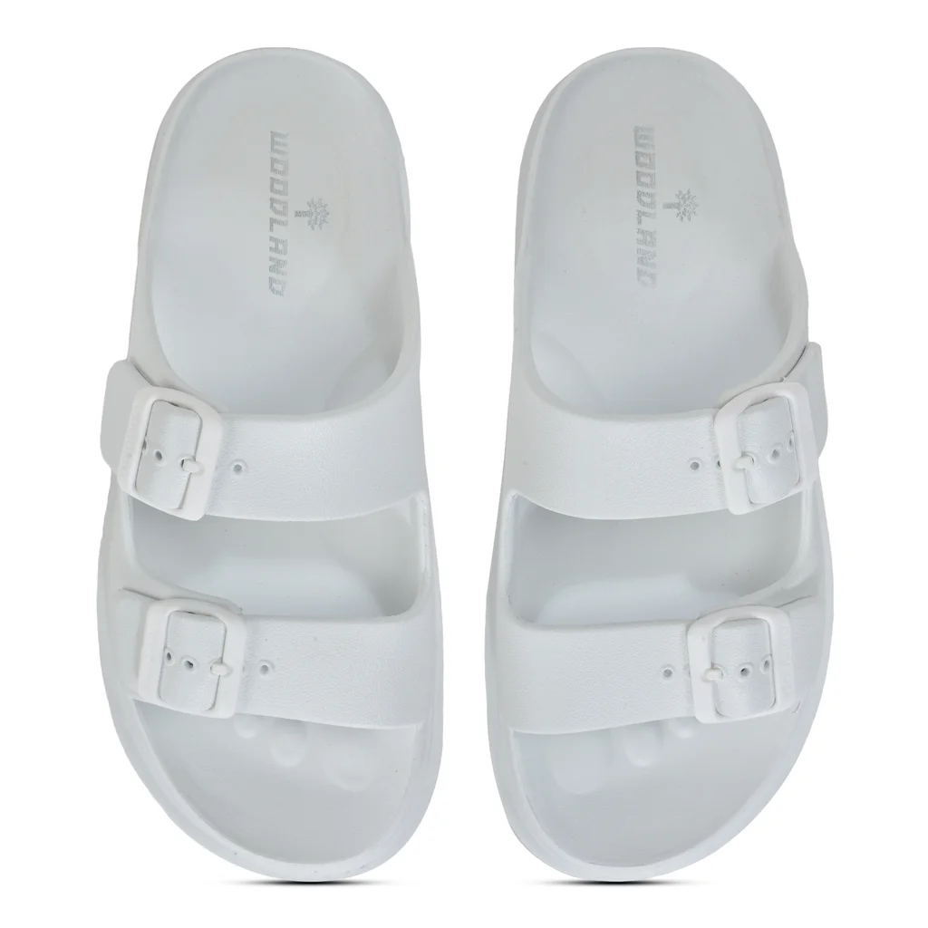 Woodland Men’s White Flip Flops - Thumbnail 4