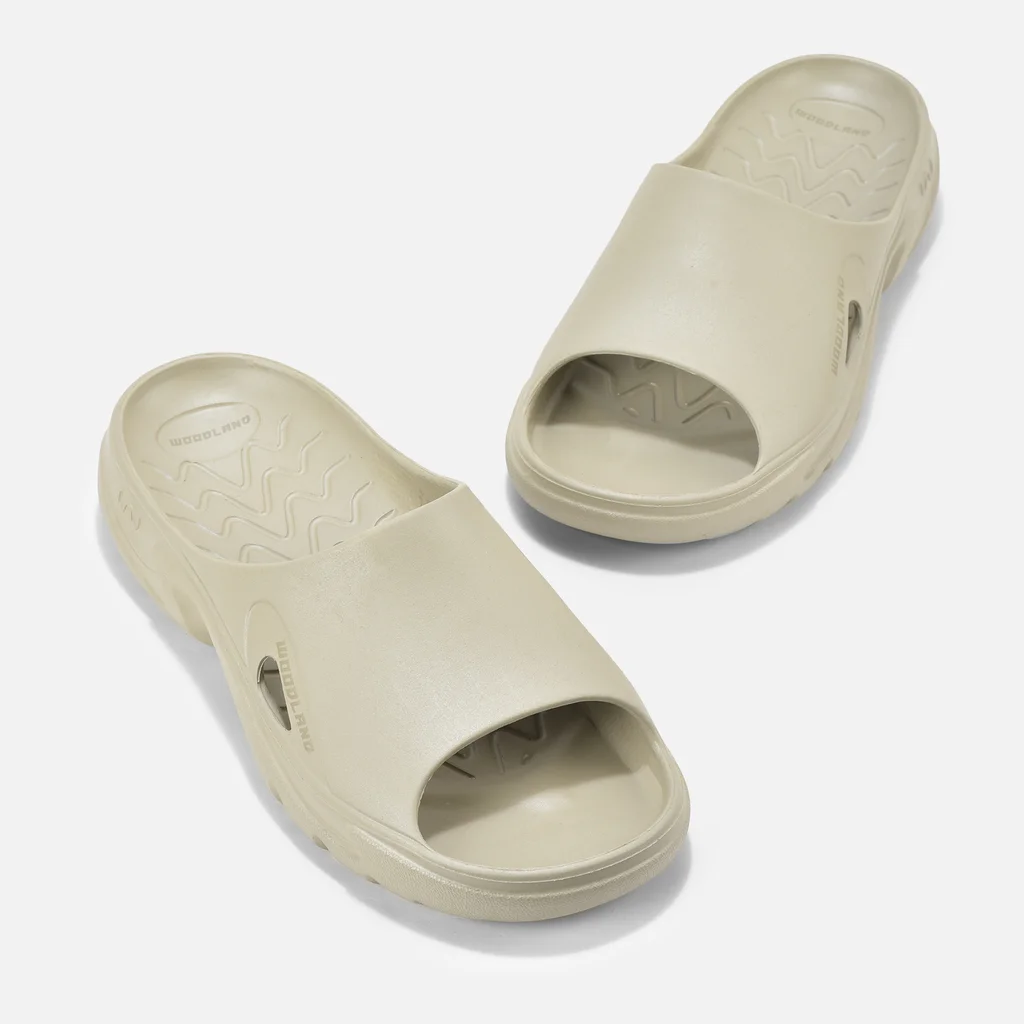 Woodland Men’s Metallic Chic Beige Flip Flops - Thumbnail 2