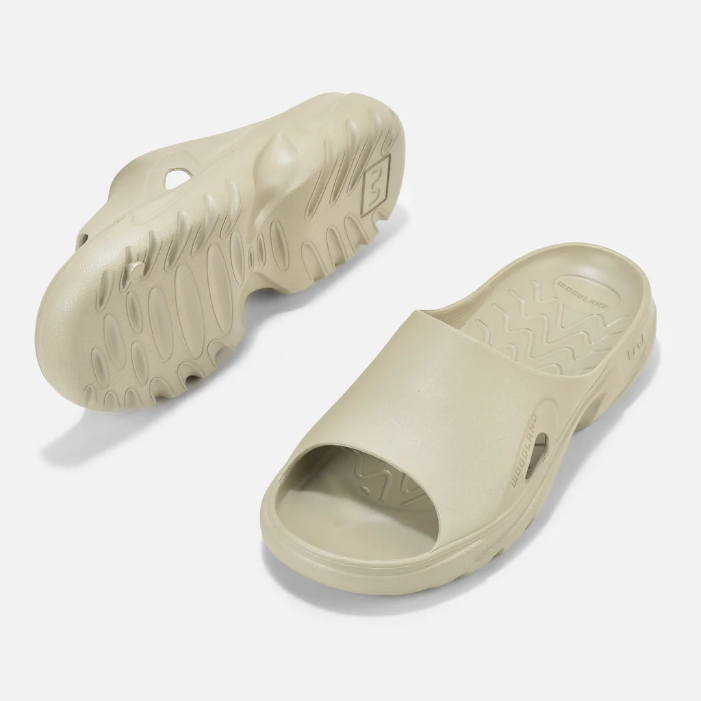 Woodland Men’s Metallic Chic Beige Flip Flops - Thumbnail 3