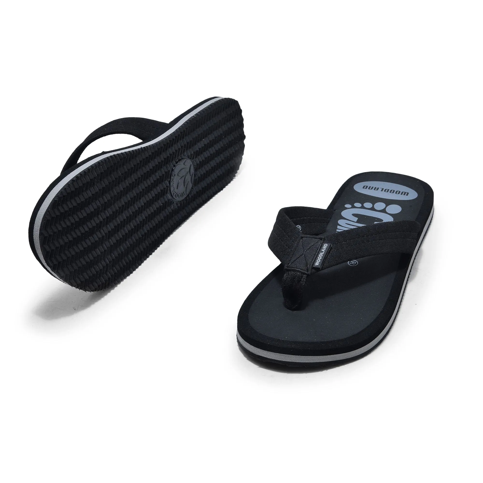 Black slipper for men - Thumbnail 4