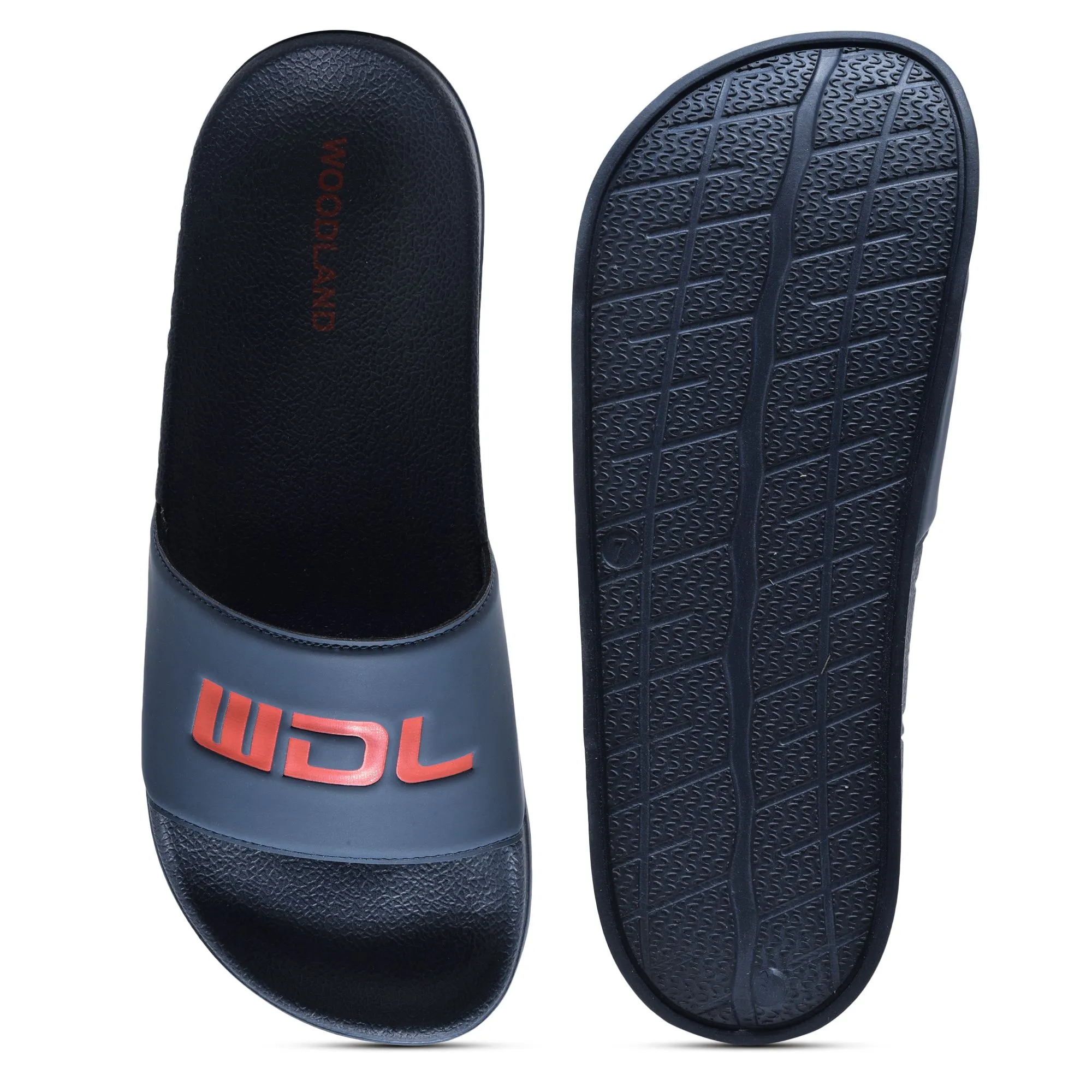 Navy slider sandal for men - Thumbnail 8