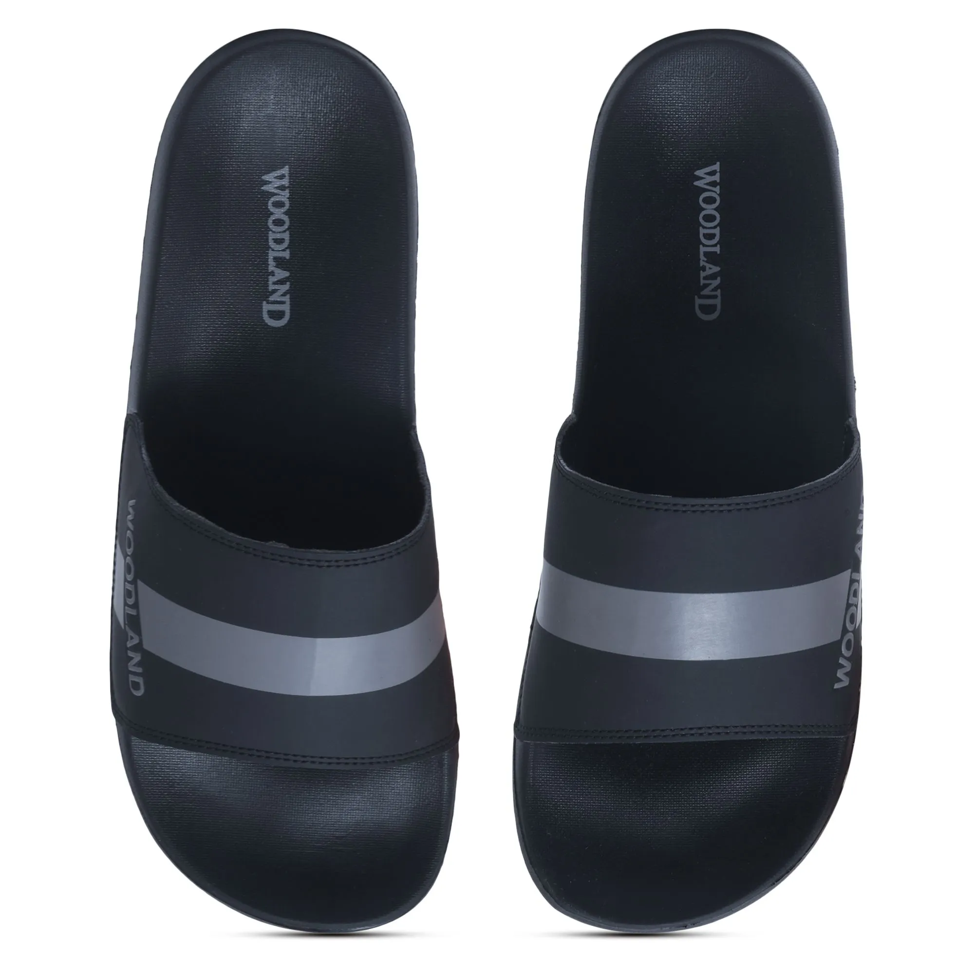 Black slide sandal for men - Thumbnail 3