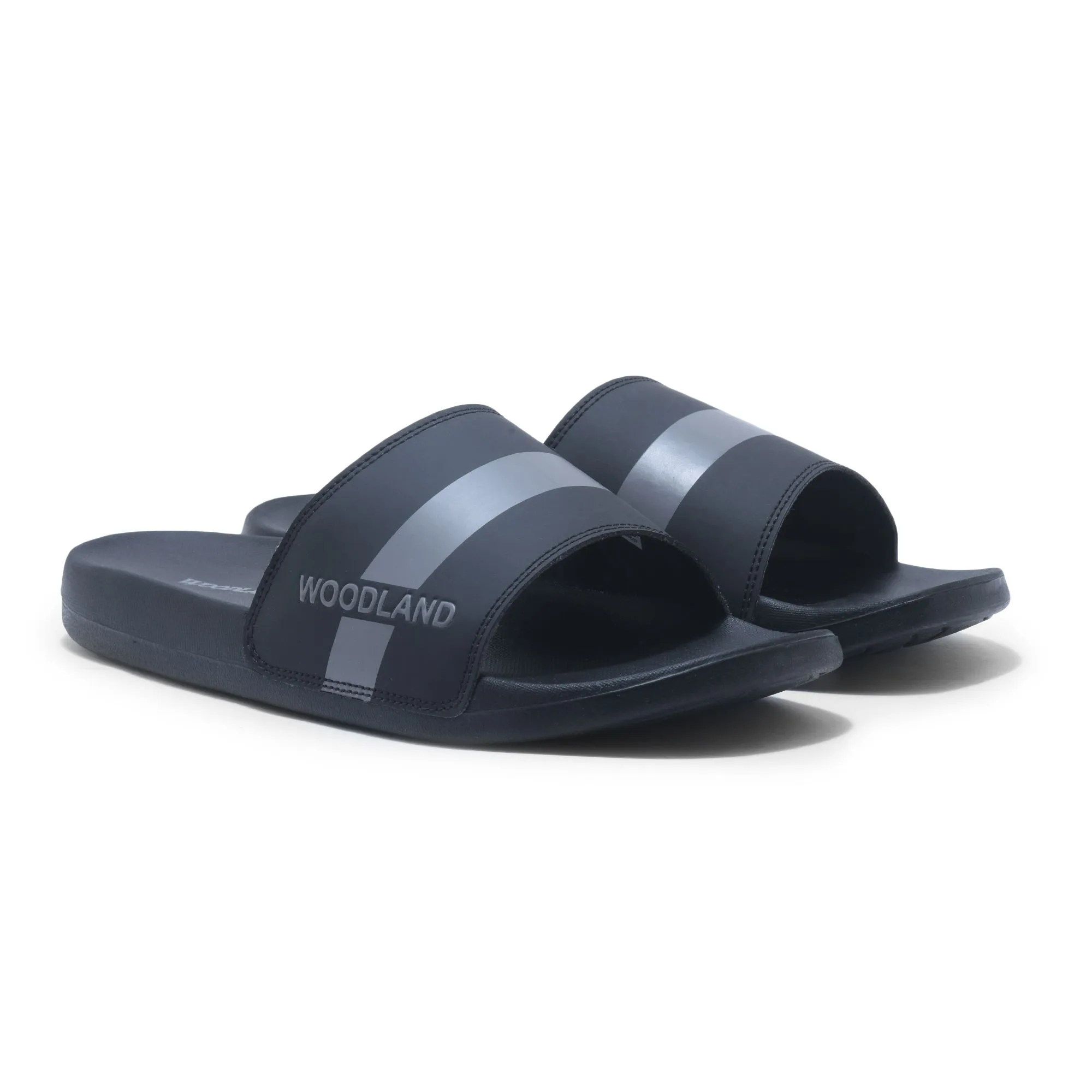 Black slide sandal for men - Thumbnail 6