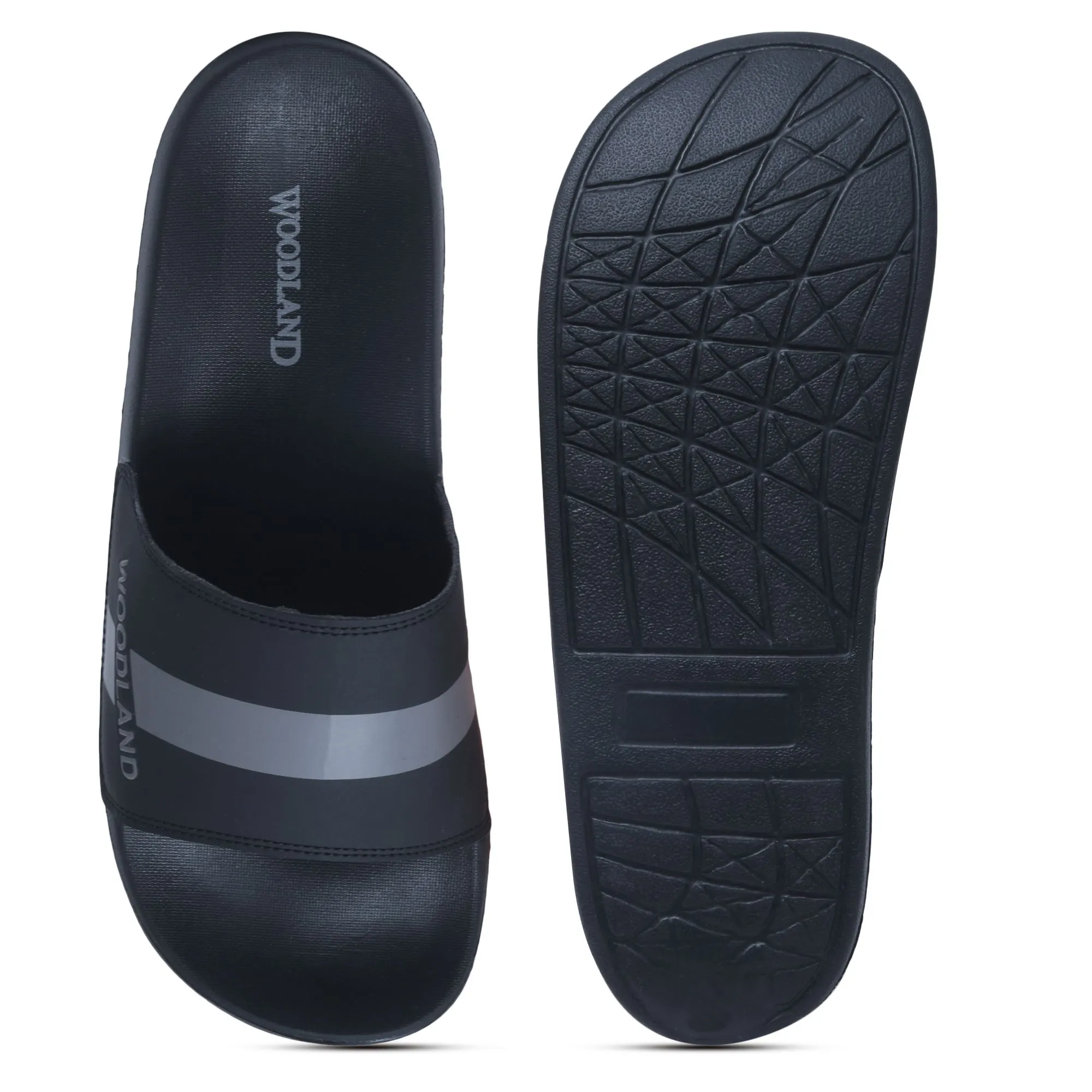 Black slide sandal for men - Thumbnail 7