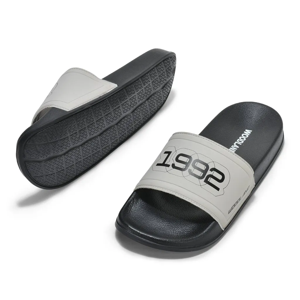 Black Slide sandal for men - Thumbnail 4