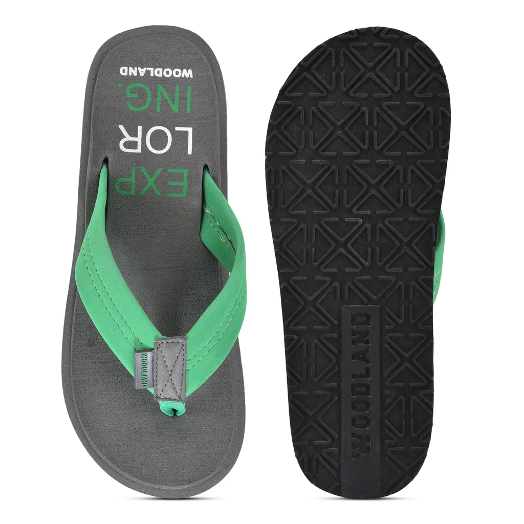 Grey/ green flip-flops for men - Thumbnail 7