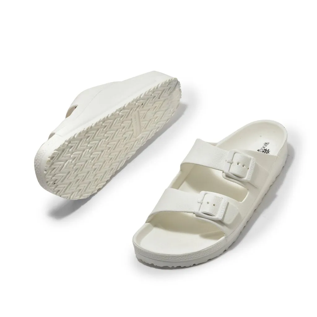 White Slide Sandal for Men - Thumbnail 4