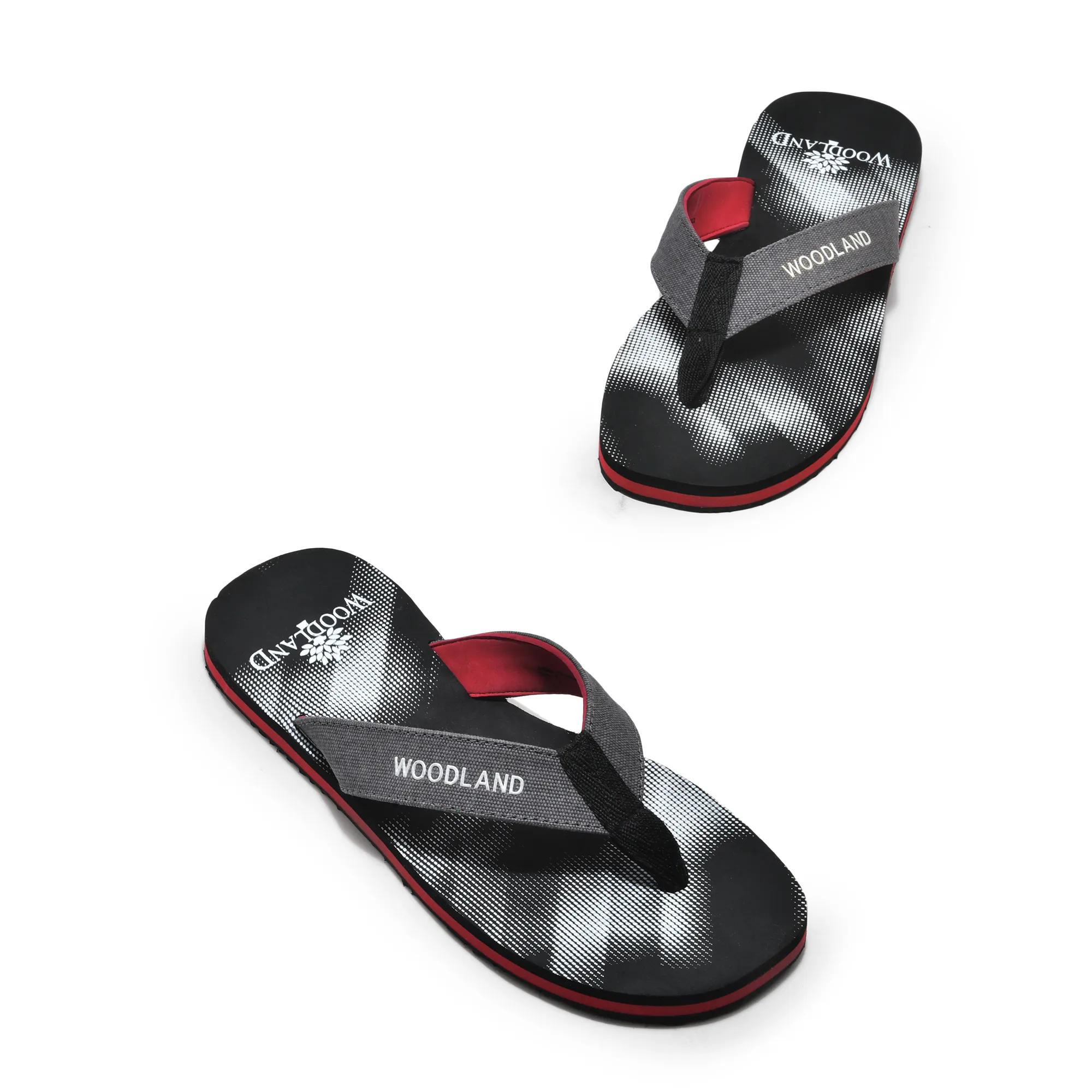 Black/Red Slipper for Men - Thumbnail 2