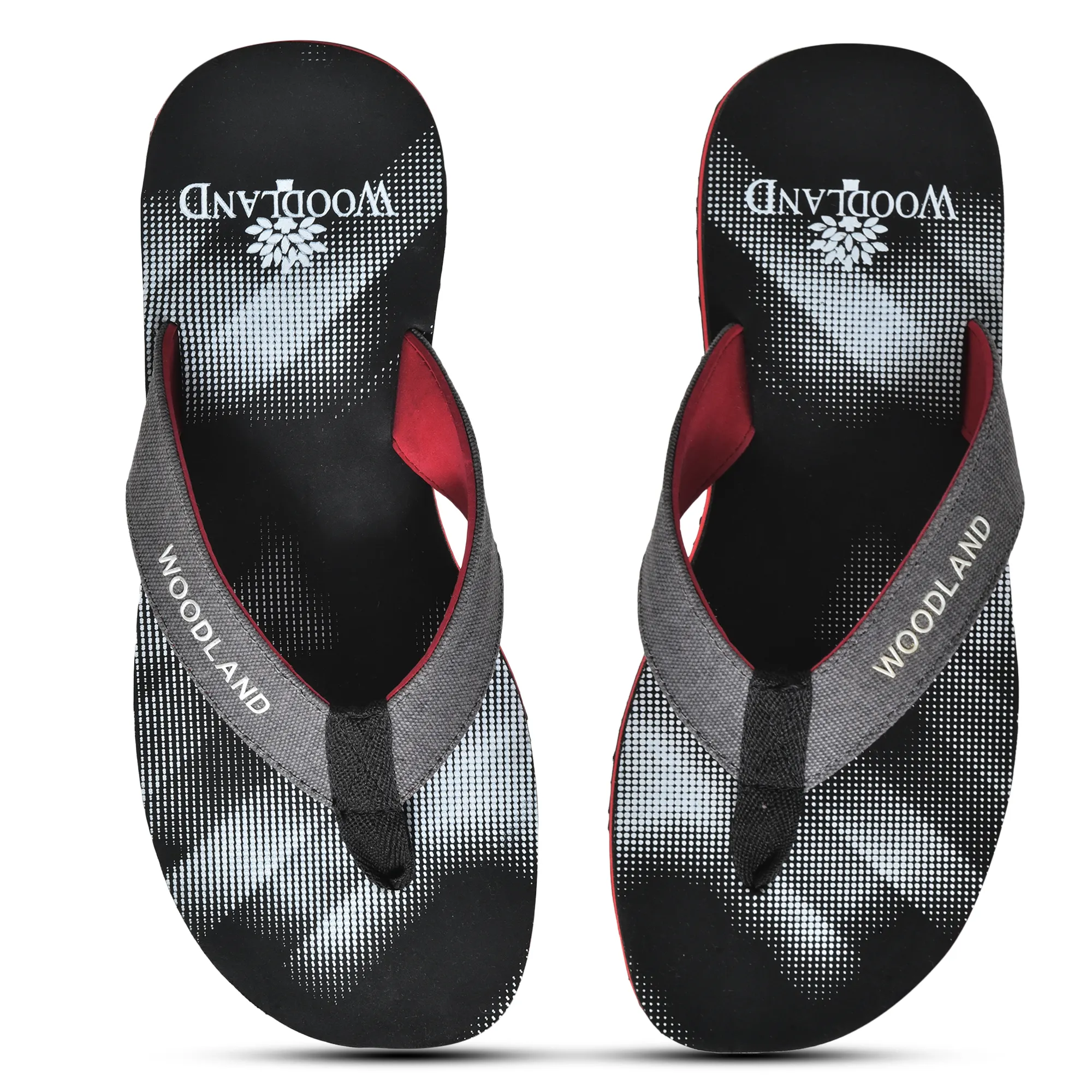 Black/Red Slipper for Men - Thumbnail 3