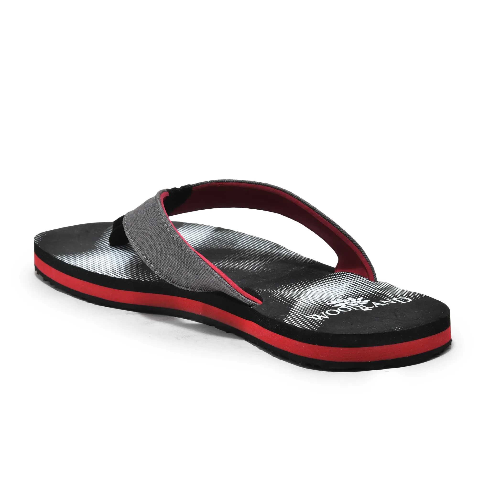 Black/Red Slipper for Men - Thumbnail 5