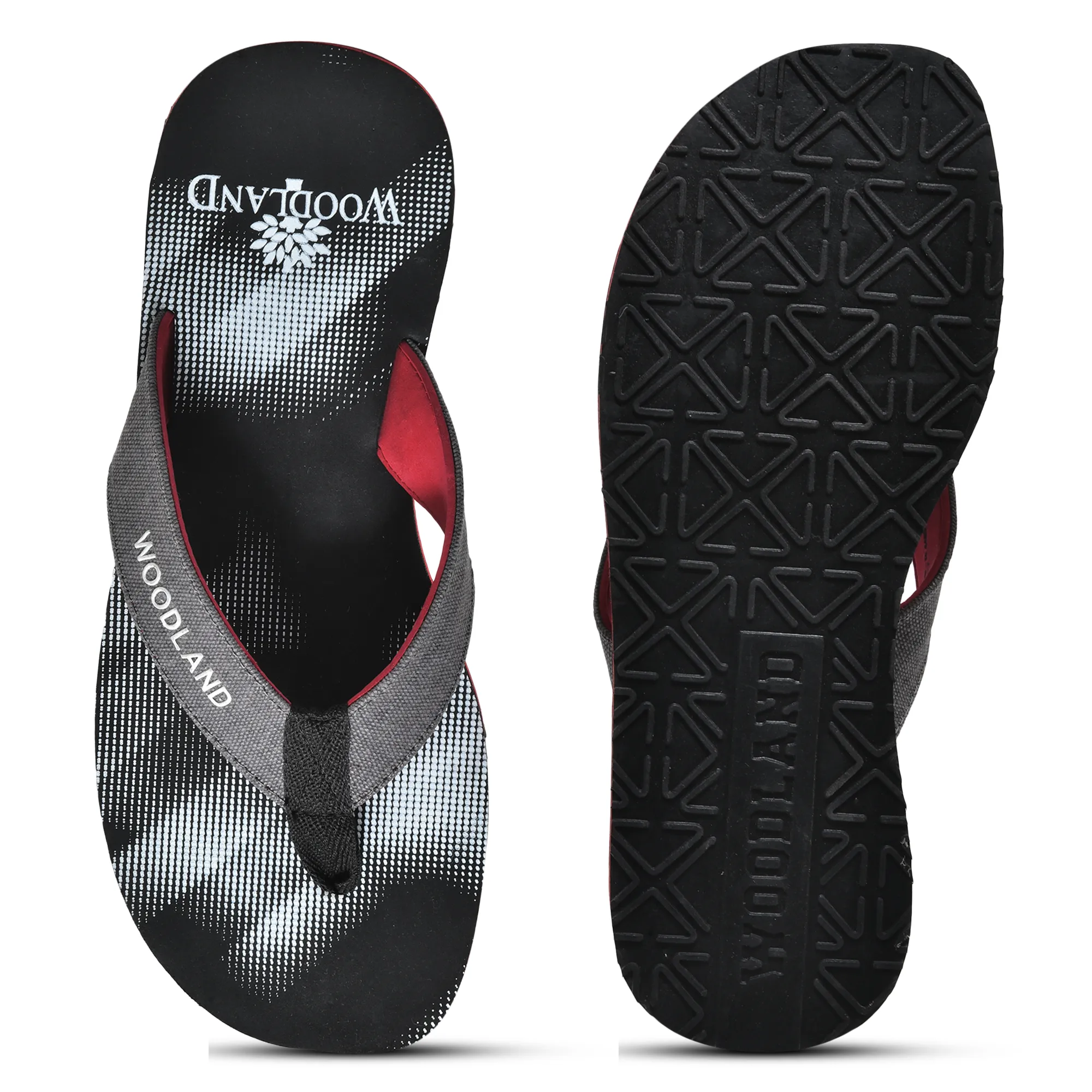Black/Red Slipper for Men - Thumbnail 7