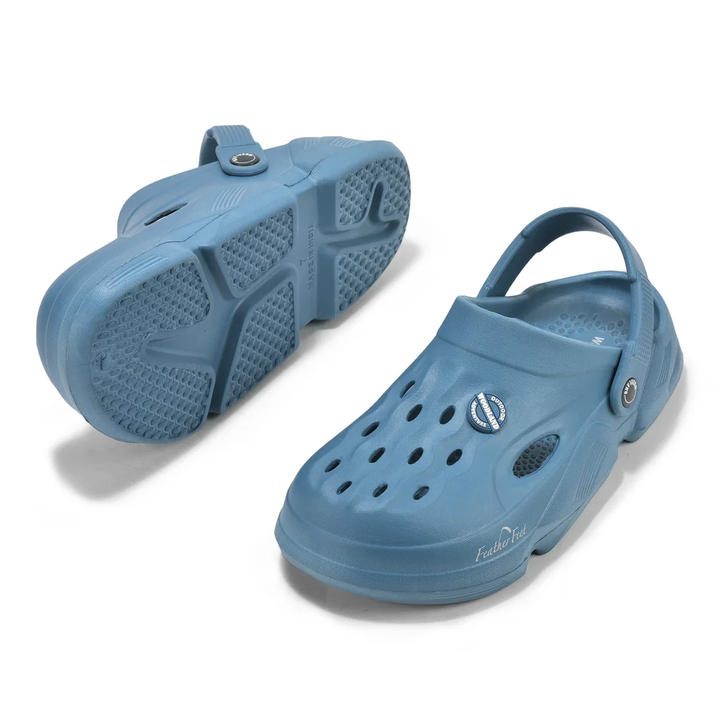 Denim Blue Clogs for Men - Thumbnail 4