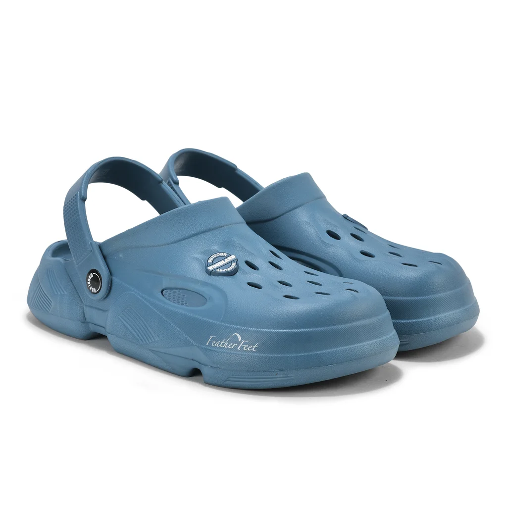 Denim Blue Clogs for Men - Thumbnail 6