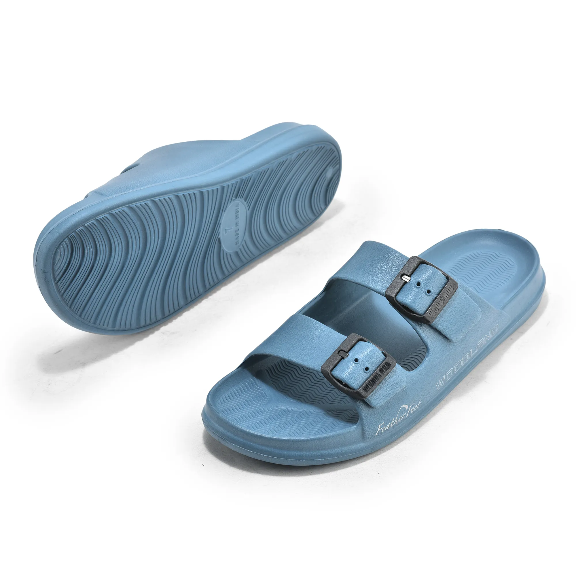 Denim Blue Mens Slipper Flip Flop - Thumbnail 4