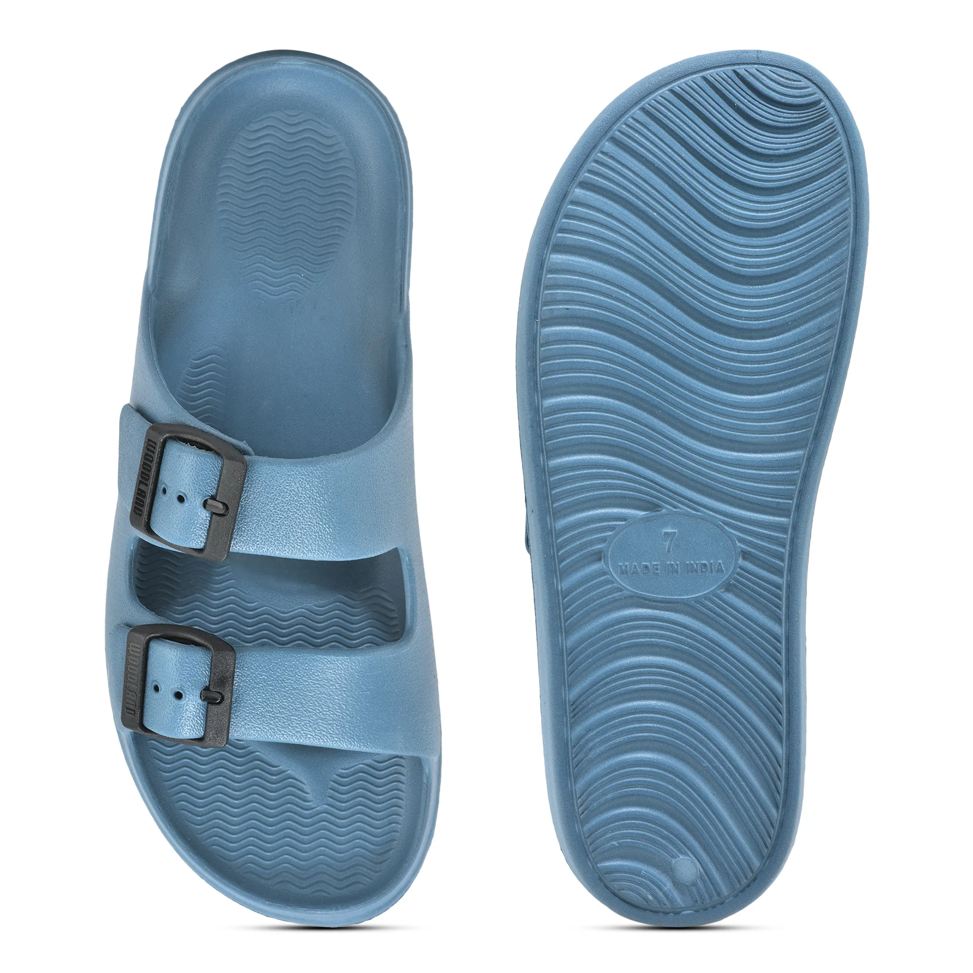 Denim Blue Mens Slipper Flip Flop - Thumbnail 7