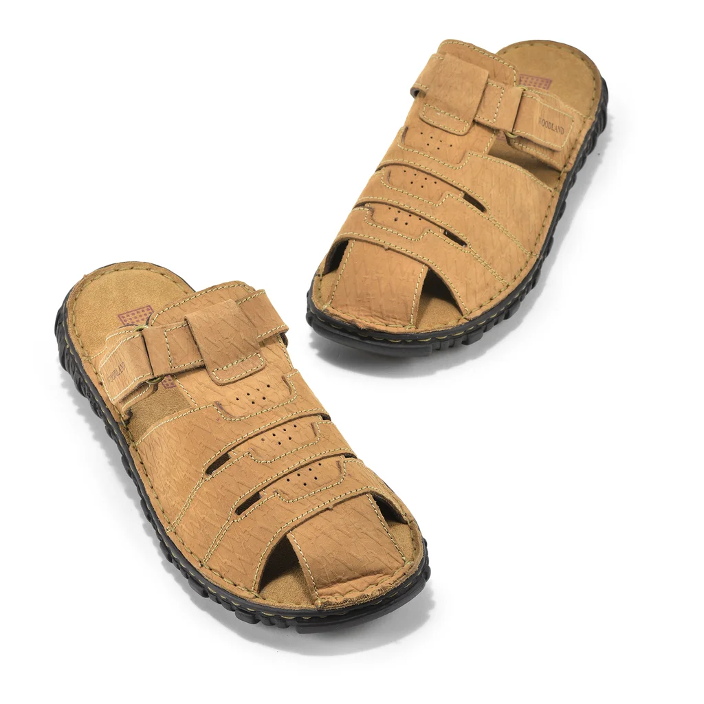 Woodland Men’s Lounging Camel Nubuck Slippers - Thumbnail 5