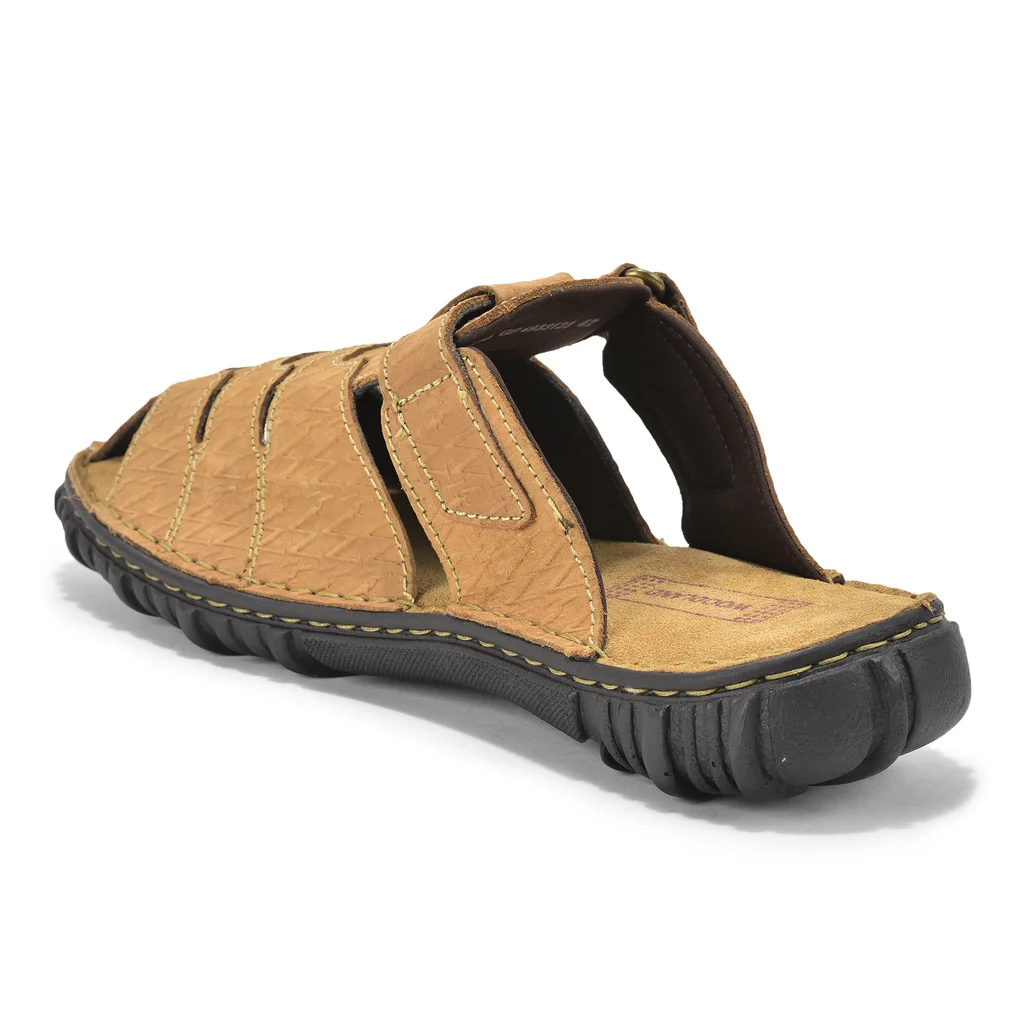 Woodland Men’s Lounging Camel Nubuck Slippers - Thumbnail 6