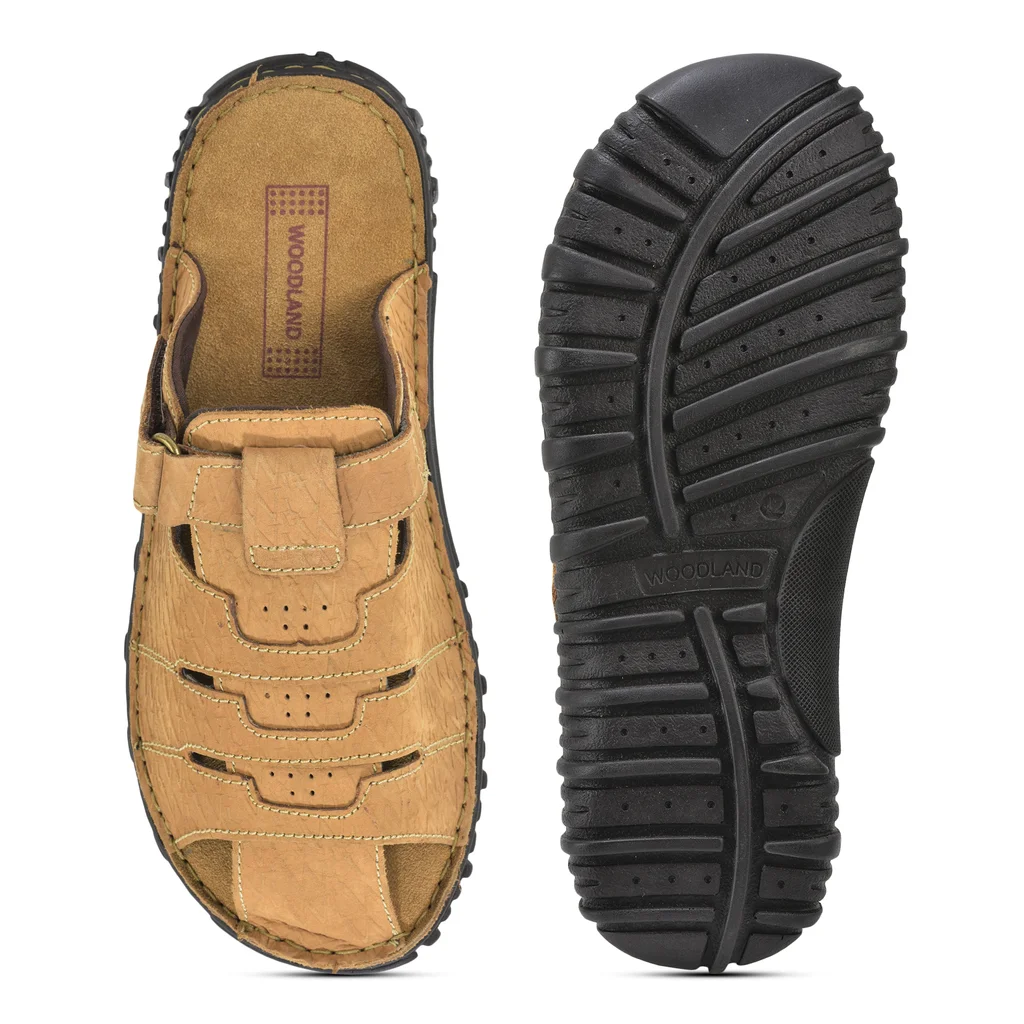 Woodland Men’s Lounging Camel Nubuck Slippers - Thumbnail 8