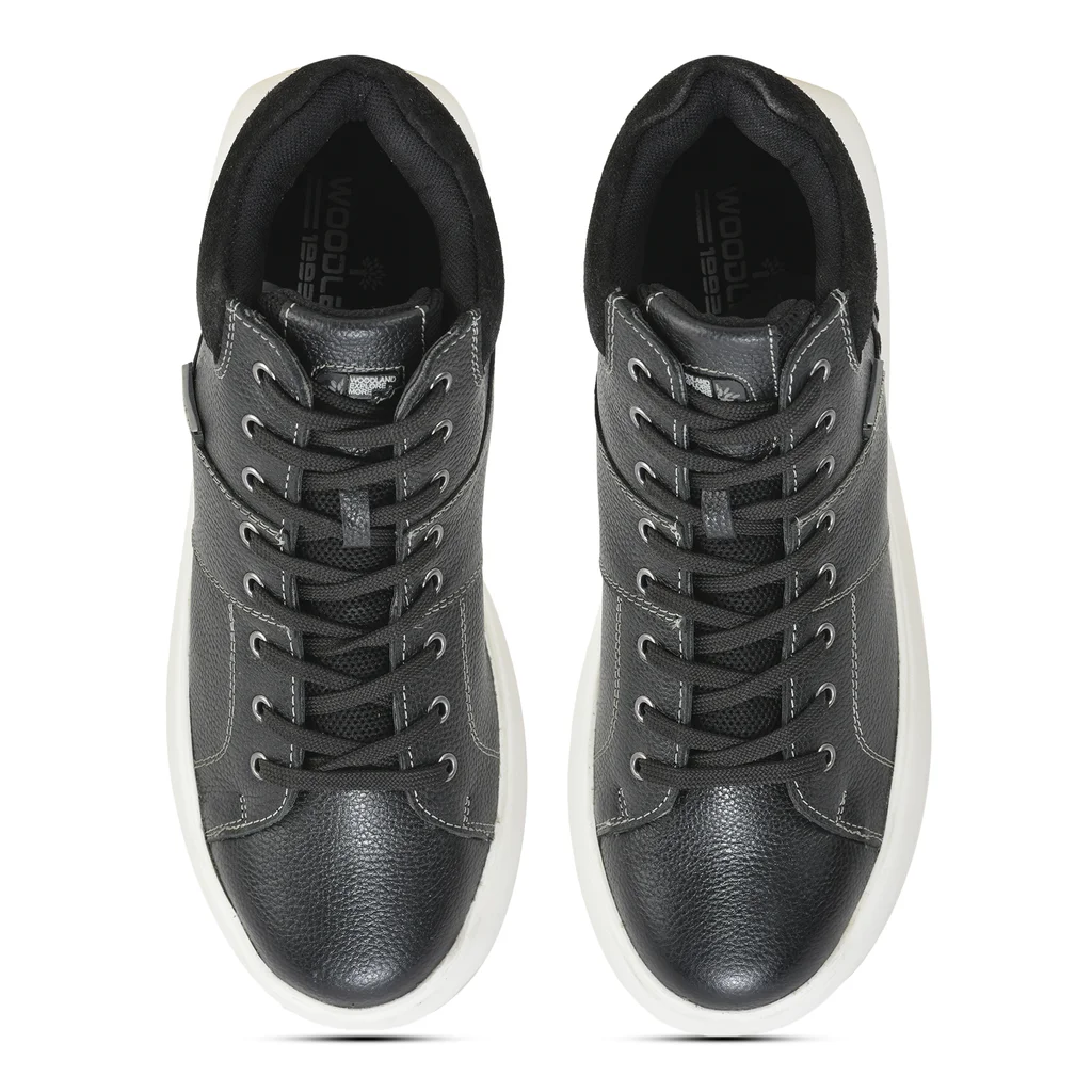 Woodland Men’s Black Casual Sneaker Boots - Thumbnail 3