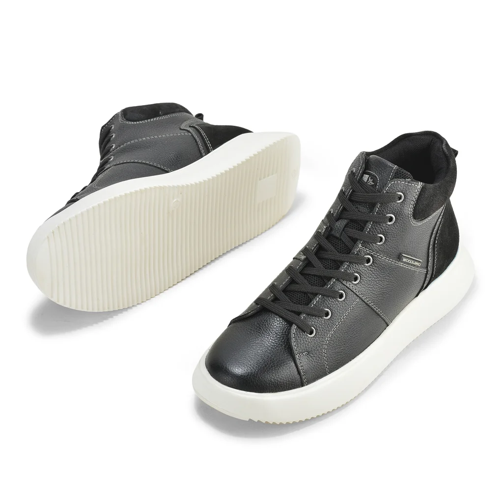 Woodland Men’s Black Casual Sneaker Boots - Thumbnail 4