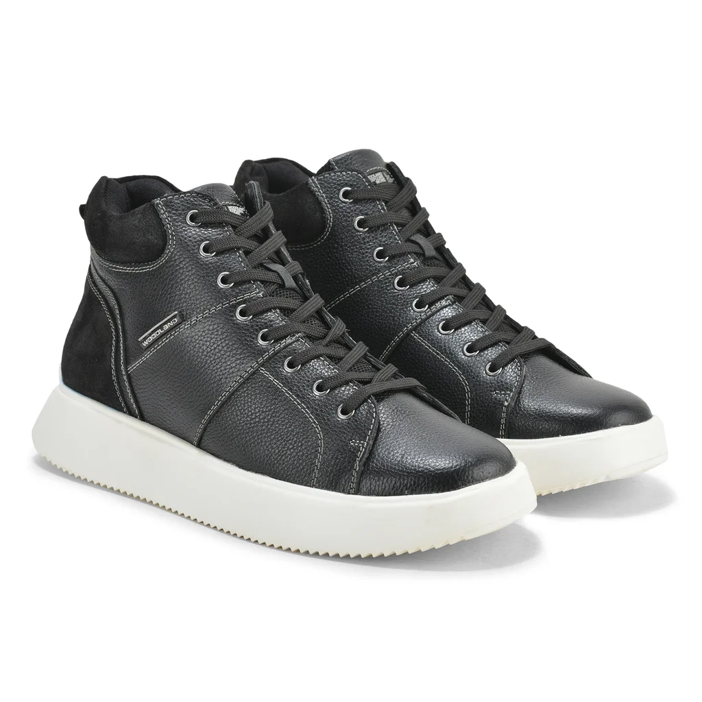 Woodland Men’s Black Casual Sneaker Boots - Thumbnail 6